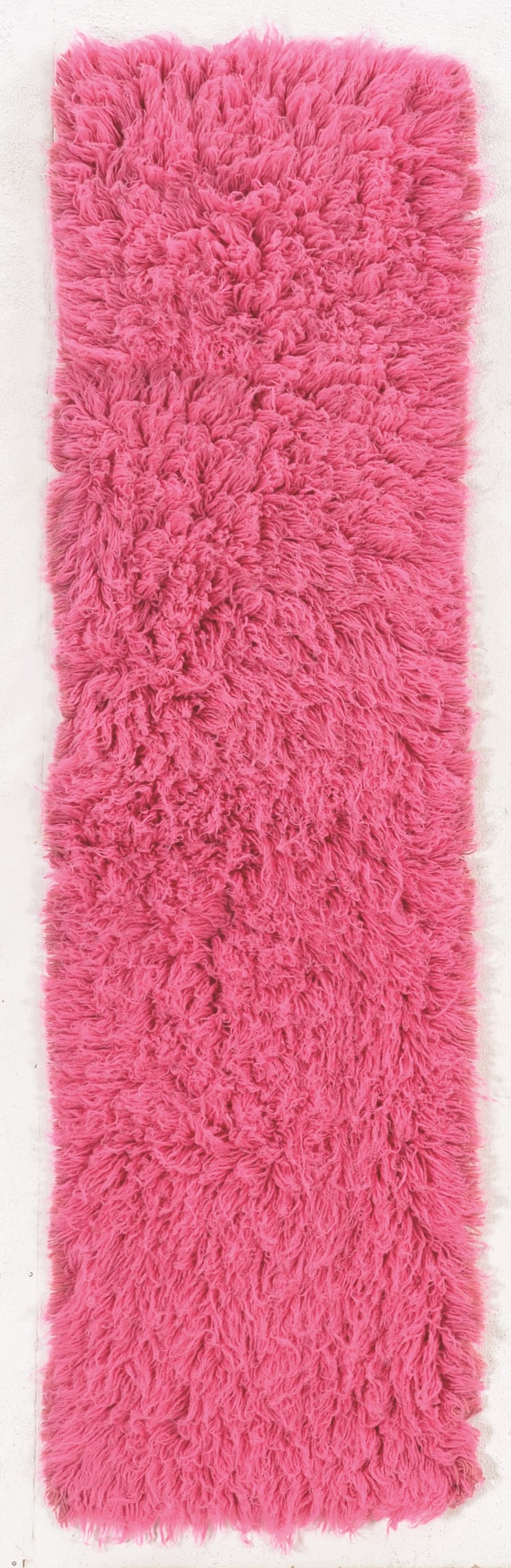 Linon FLK-NFVF28 New Flokati 2 x 8 (ft) Wool Fuchsia Wool Rectangular Indoor Solid Area rug