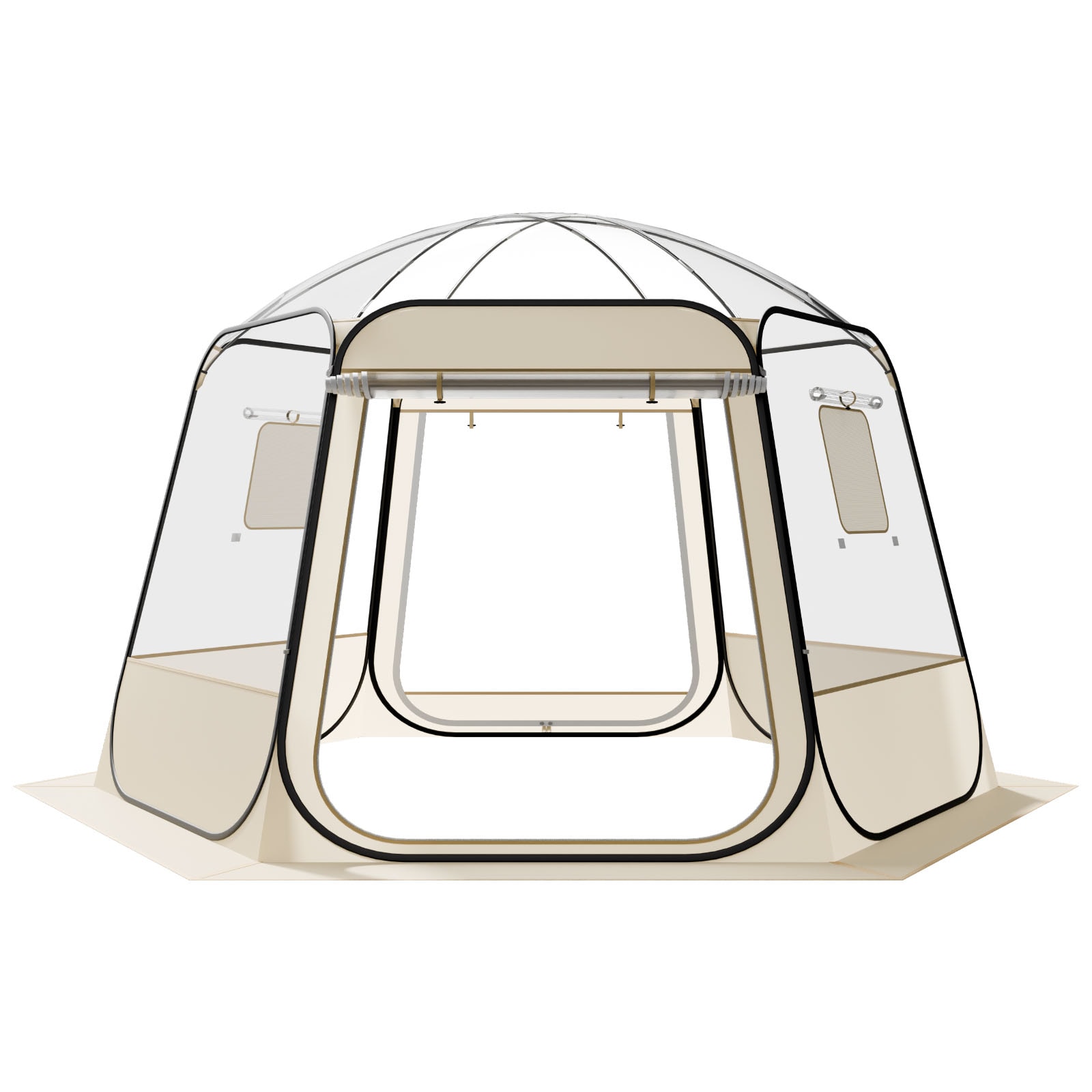 VEVOR Pop up Bubble Tent 11 x 10.2 ft Waterproof and UV-Resistant Clear Camping Tent Shelter Outdoor Garden Dome Igloo Tents with Windows 540 degrees Panoramic View for 8-10 Persons Patio Backyard