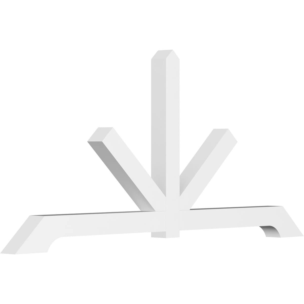 Ekena Millwork GBP084X39X0404VAN00 Vanguard White PVC Gable bracket