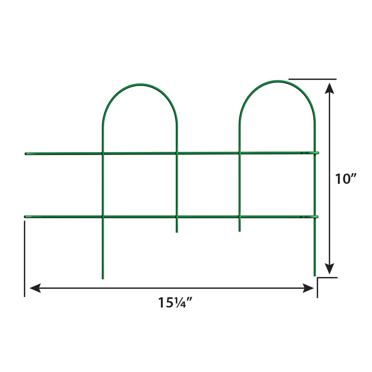 GARDEN CRAFT 0.25-in x 120-in x 10-in Green Metal Steel Border Fencing ...