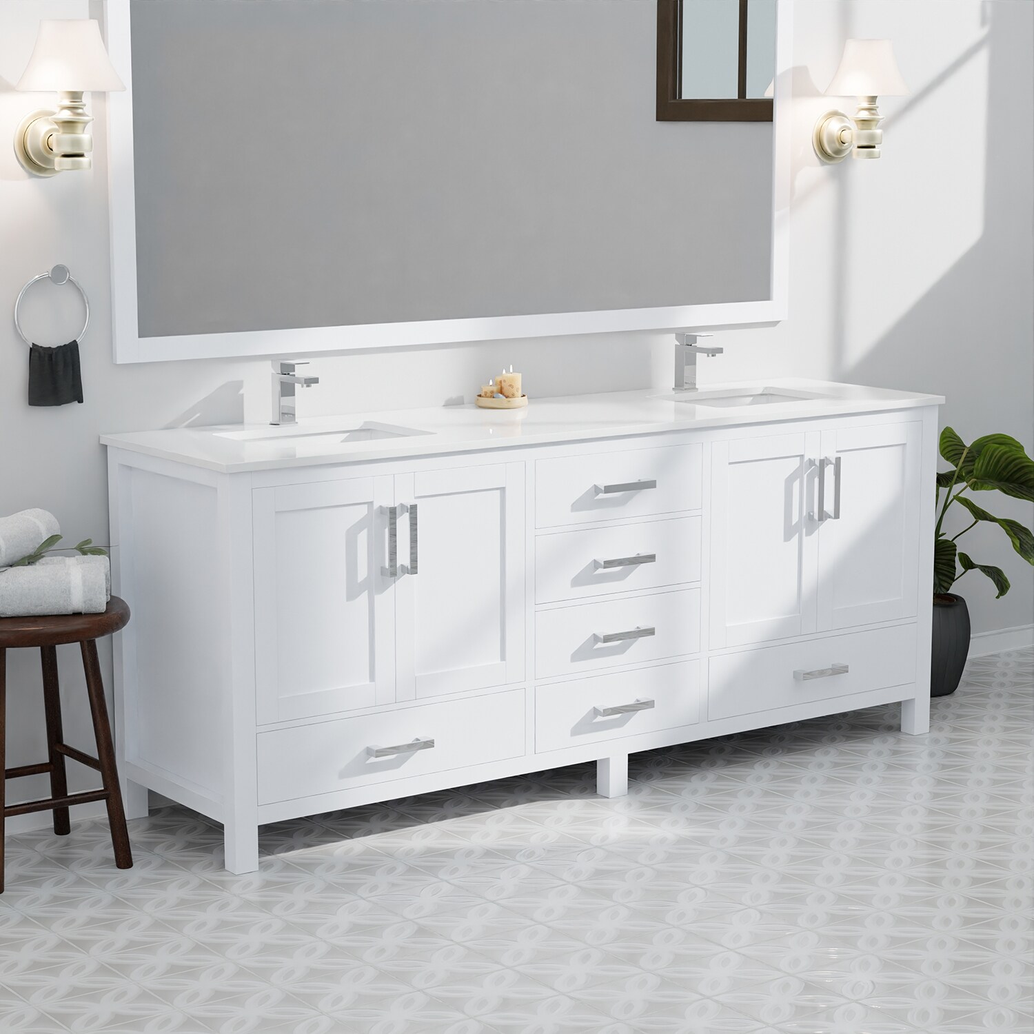 Lexora LJ342284DAWQM34 Bath-Vanity-Combo - View #13