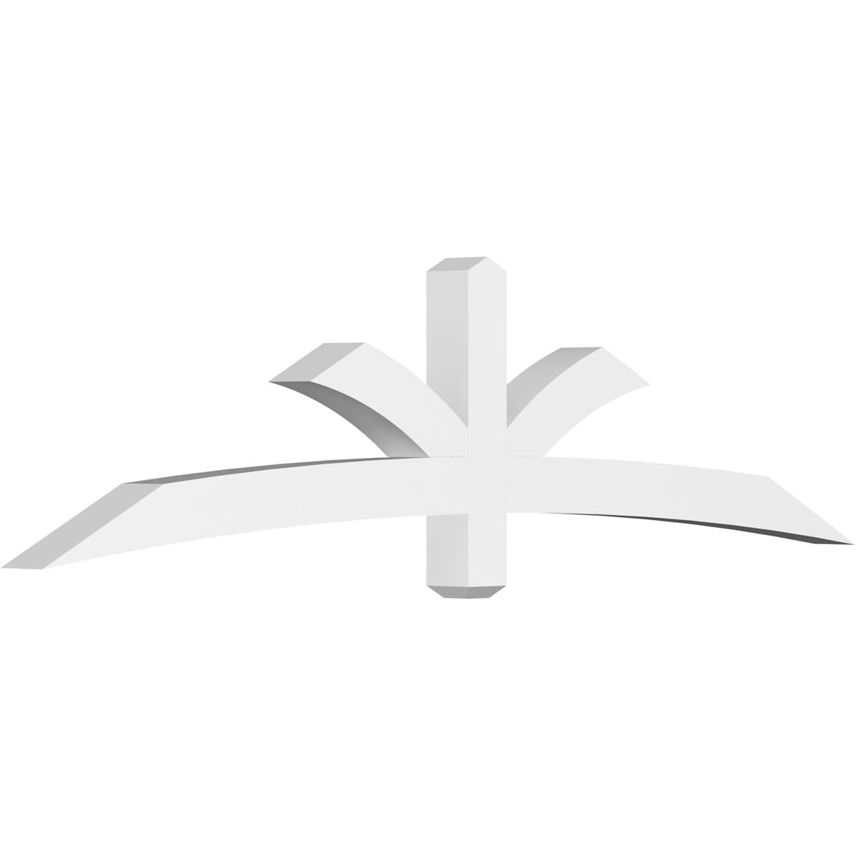 Ekena Millwork GBP084X21X0404DAV00 Davenport White PVC Gable bracket