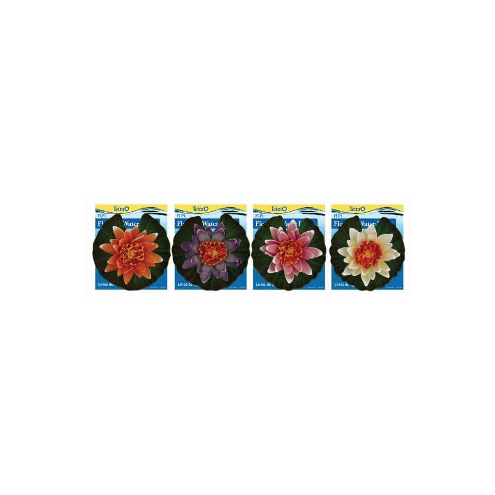 PatioPlus ZX9JNSN46005 12 Assorted Colors Floating Water Lilies- Pack of 12