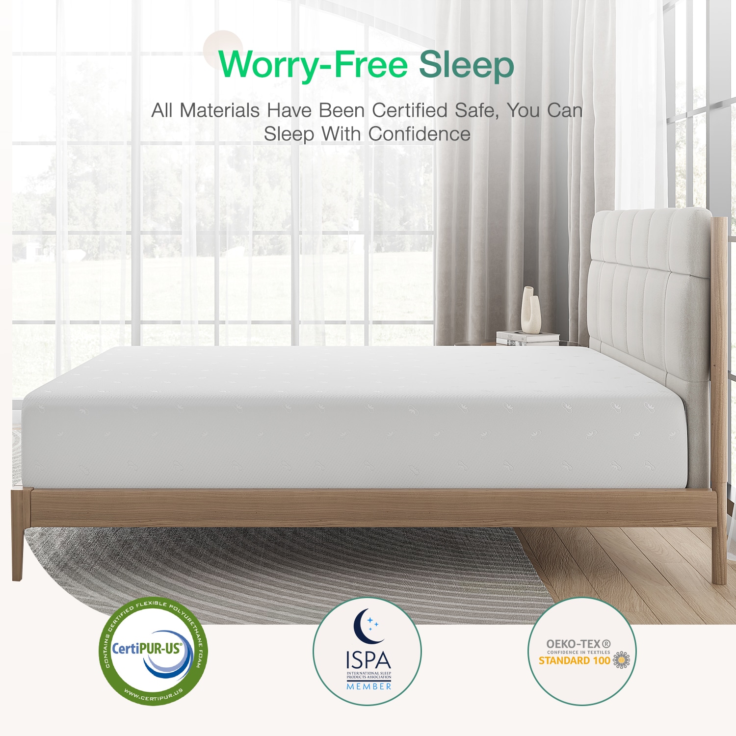 Novilla 12-in Firm Full Memory Foam Mattress in a Box LW-12-F-N01036 at ...