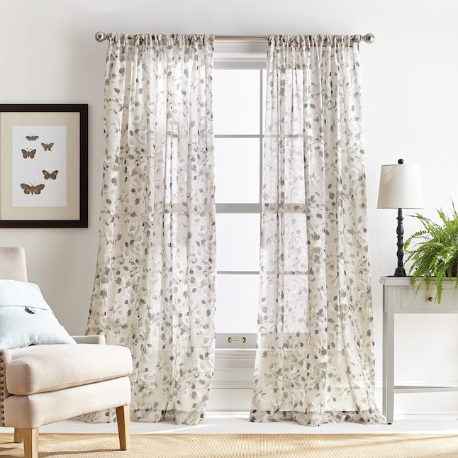 Linen Polyester Sheer Rod Pocket, Are Polyester Curtains See Through