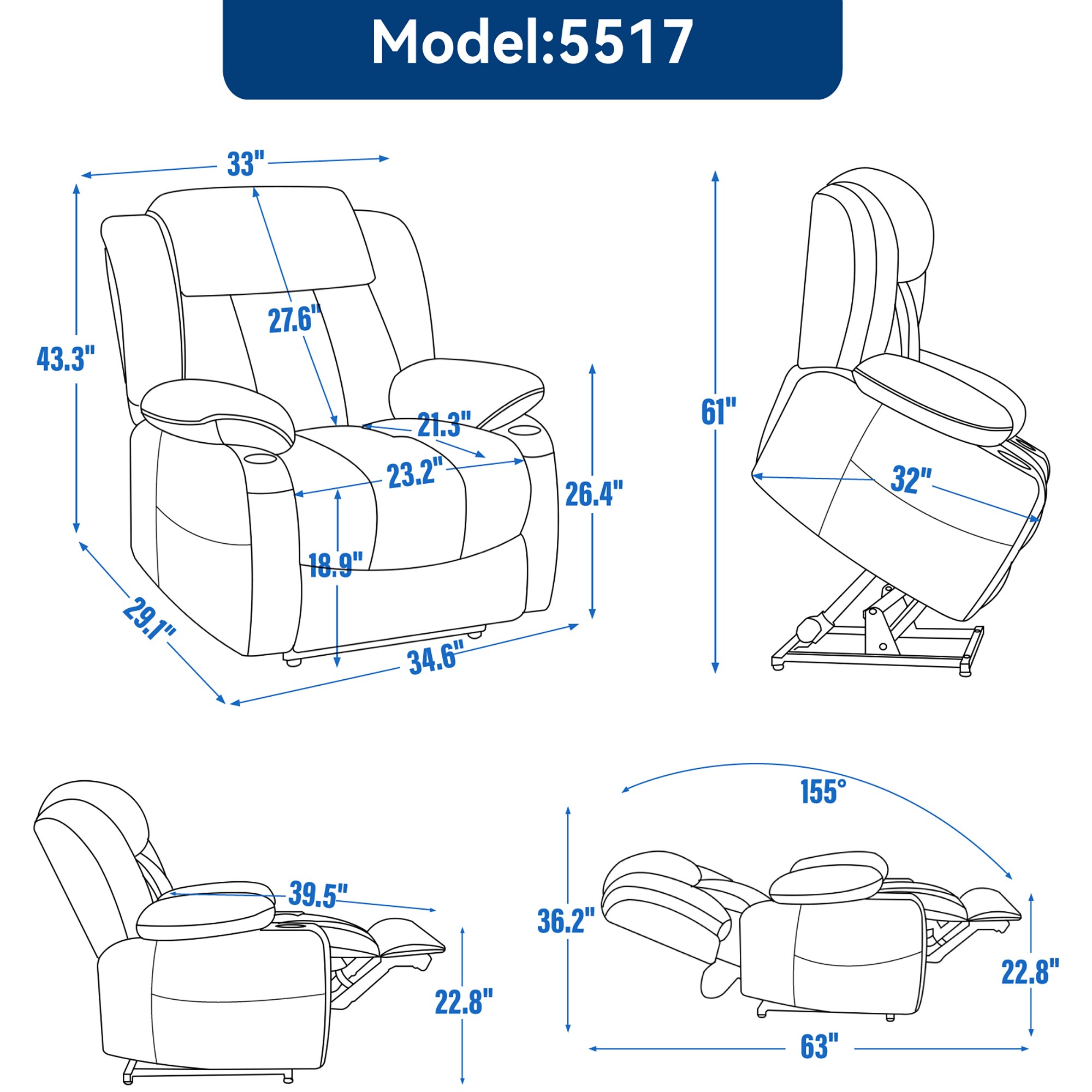 Sumyeg WM-SM000118AAK recliners - View #11