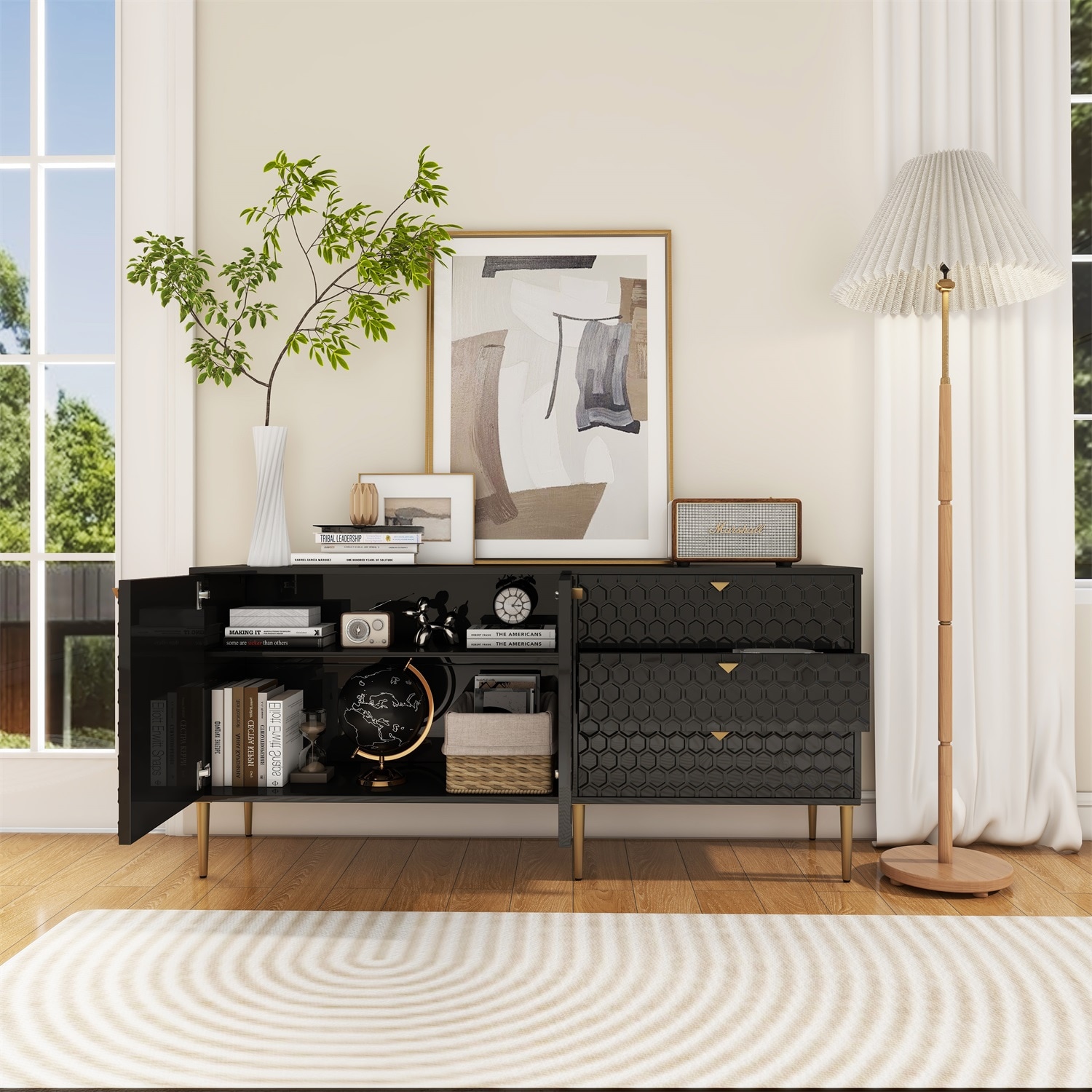 Mondawe MO-JH-018-BK Dining-Kitchen-Storarge - View #2