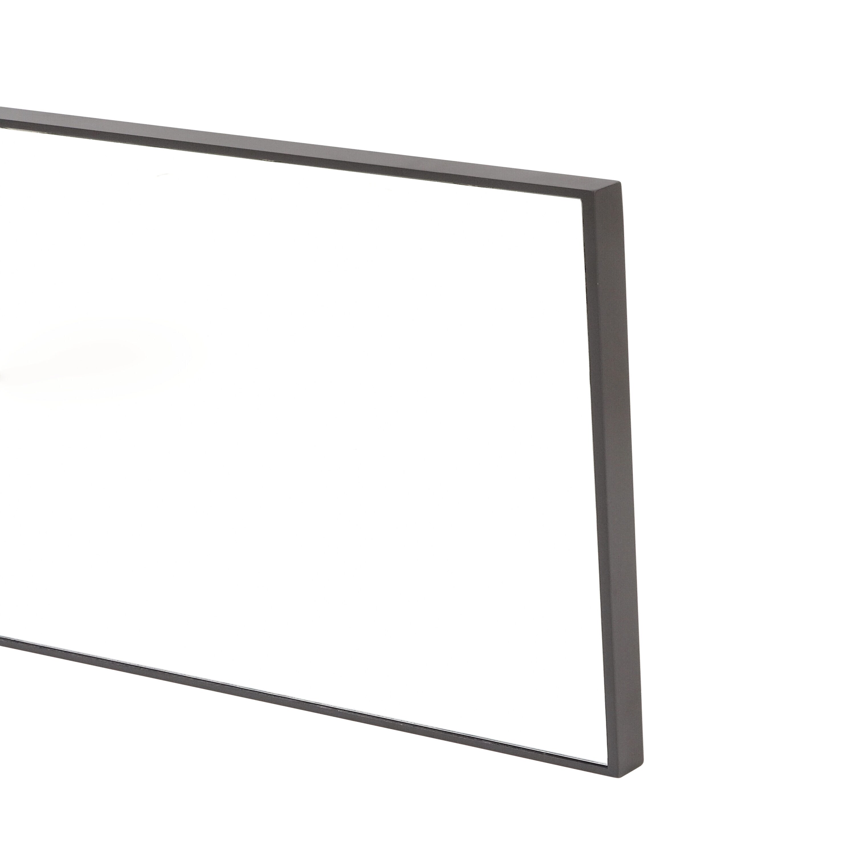 Sleek Black Wood Rectangular Wall Mirror 24" x 40"
