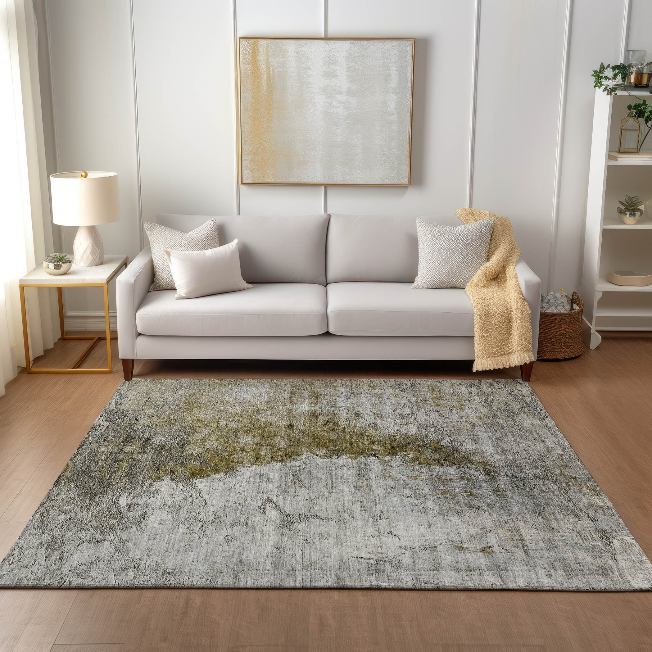 Addison Rugs ACN646BR10X14 Chantille ACN646BR 10 x 14 (ft) Polyester Brown Rectangular Indoor/Outdoor Abstract Machine washable Area rug