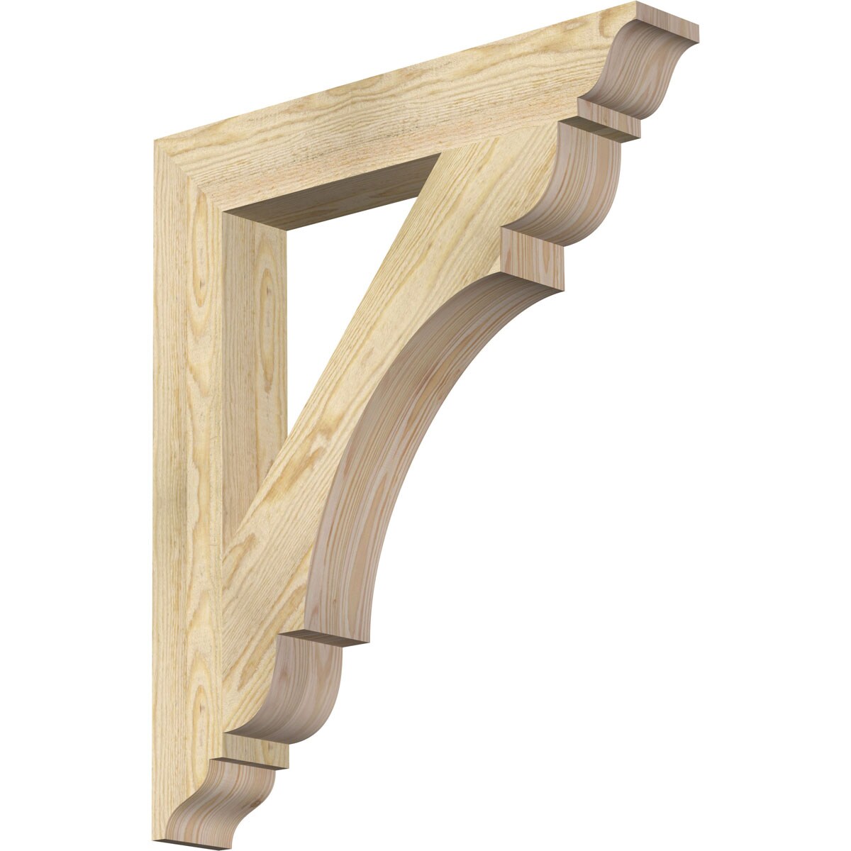 Ekena Millwork BKT04X26X30OLY01RDF Olympic traditional rough sawn 4-in x 26-in x 30-in Douglas fir Brown Wood Standard bracket