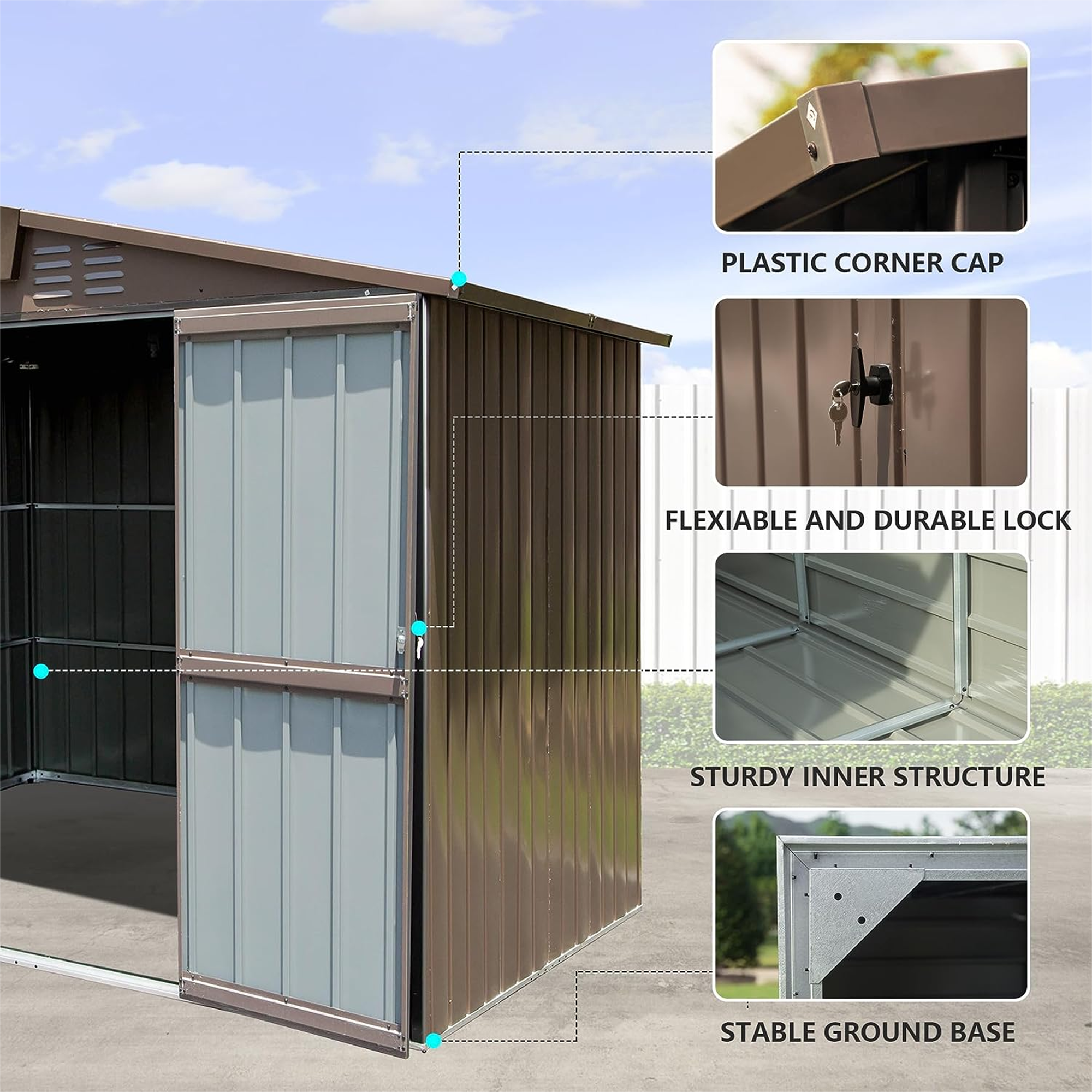 Kahomvis CREF-QP211-39 Metal-Storage-Buildings-Sheds - View #3