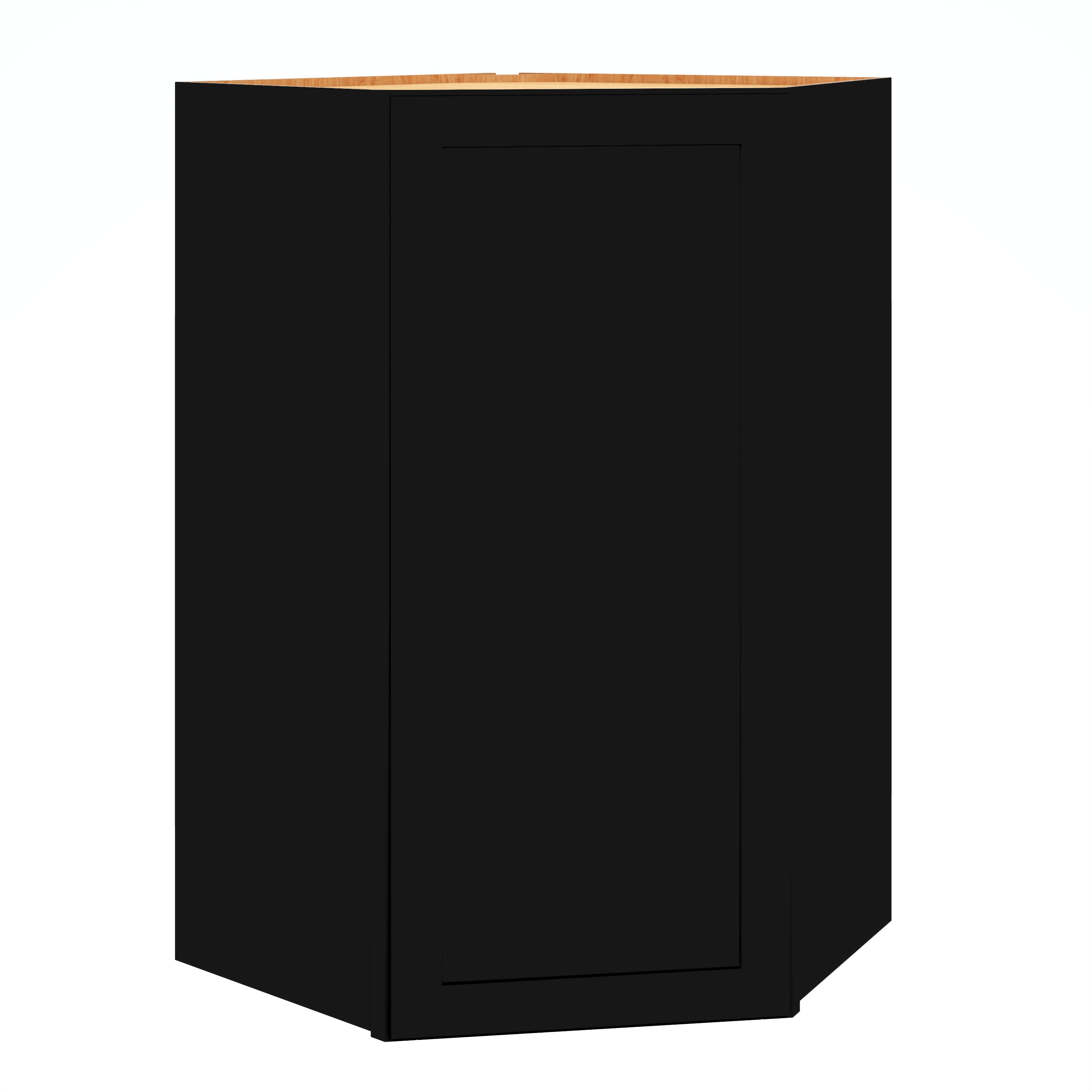 Diamond Express 61I-DW422424R Jamestown 24-in W x 42-in H x 24-in D Black Diagonal Corner wall Fully assembled Plywood Cabinet (Recessed Panel Shaker)