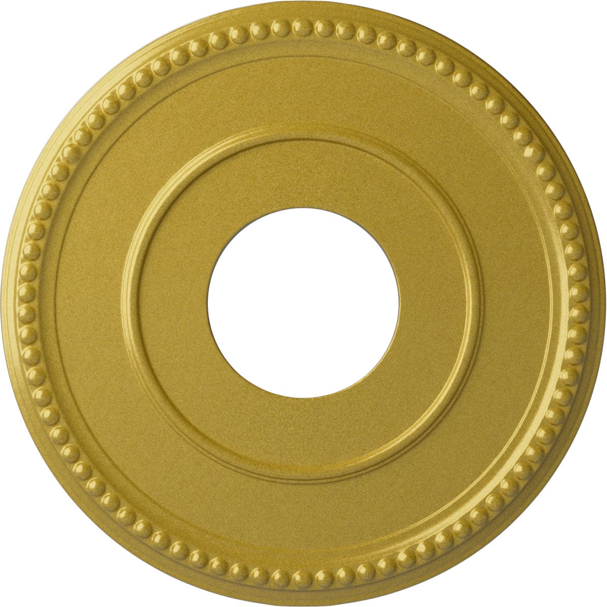 Ekena Millwork CM12BRRGS Bradford 12.5-in W x 12.5-in L Painted Rich Gold Polyurethane Whole Ceiling Medallion