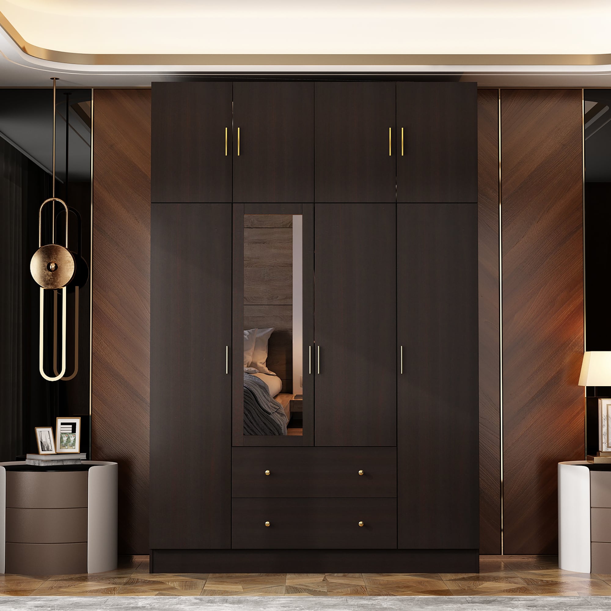 FUFU&GAGA KF260068-01+02+119 Modern Wardrobe White Armoire