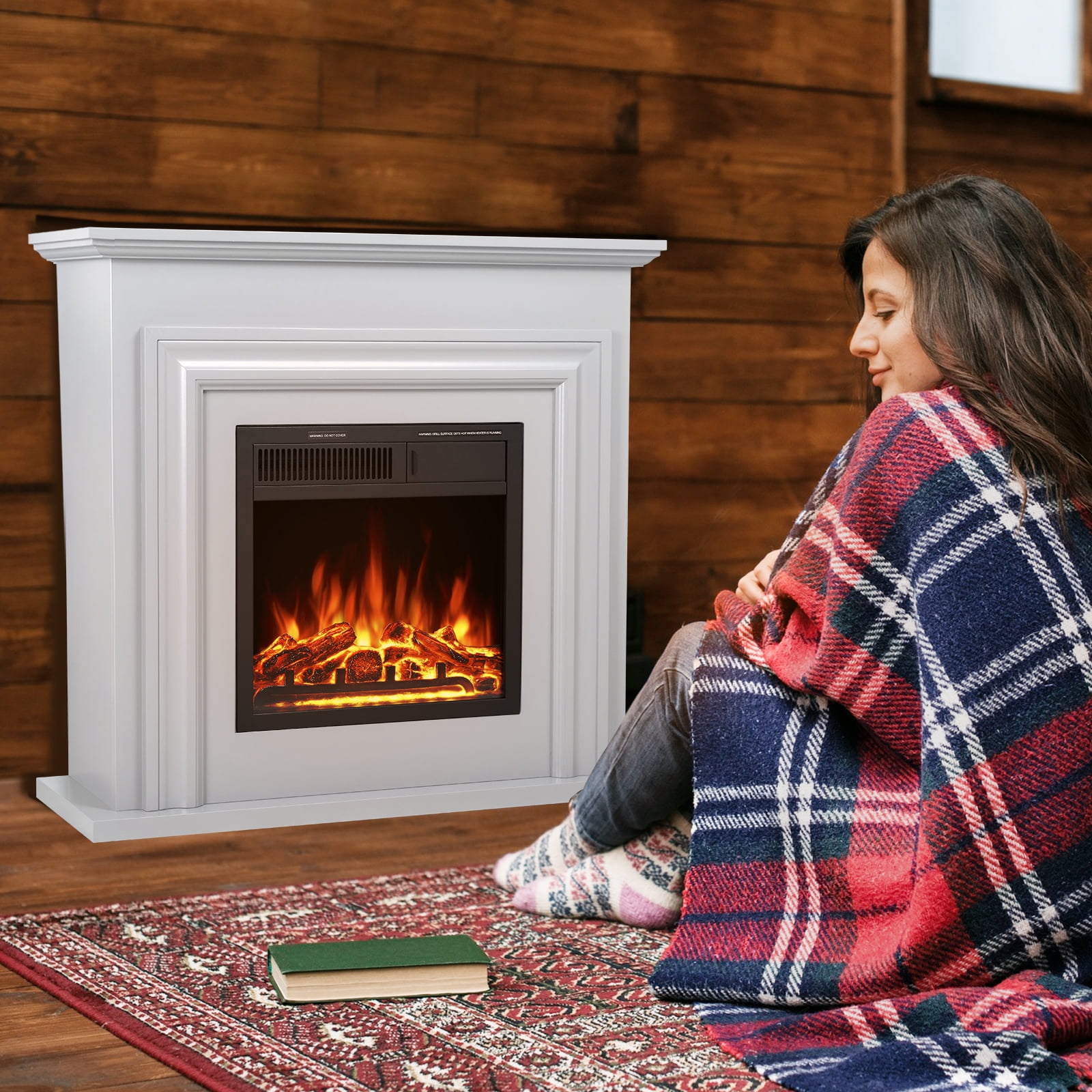 COWSAR M1804A-WHITE Electric-Fireplaces - View #8