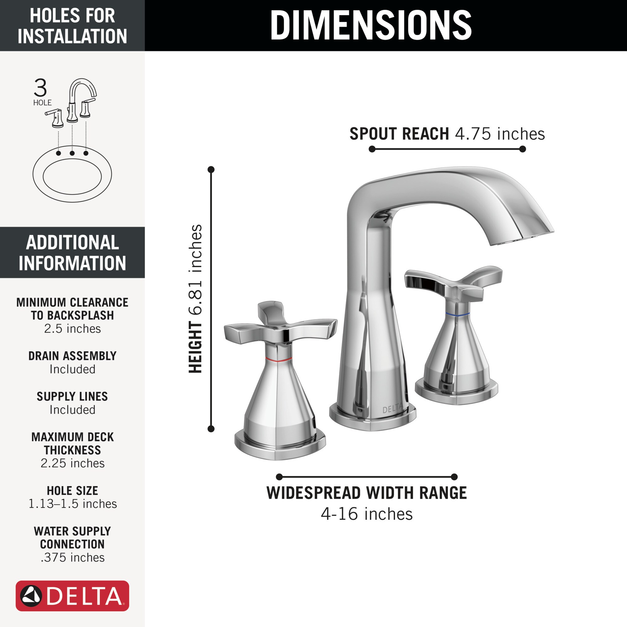 Delta 357766-PR-MPU-DST Lavatory-Faucets - View #2