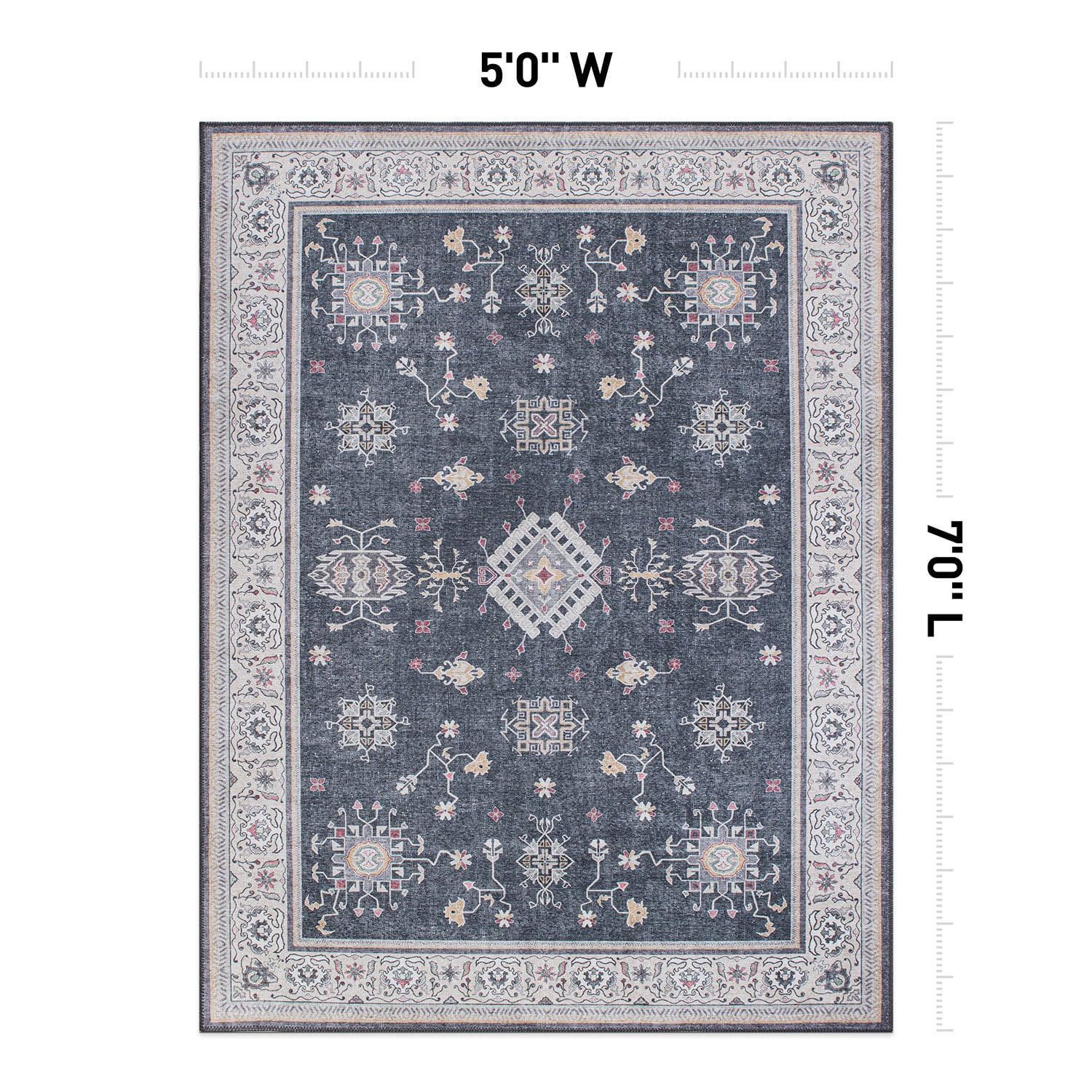World Rug Gallery 5063DARKGRAY5X7 rugs - View #4