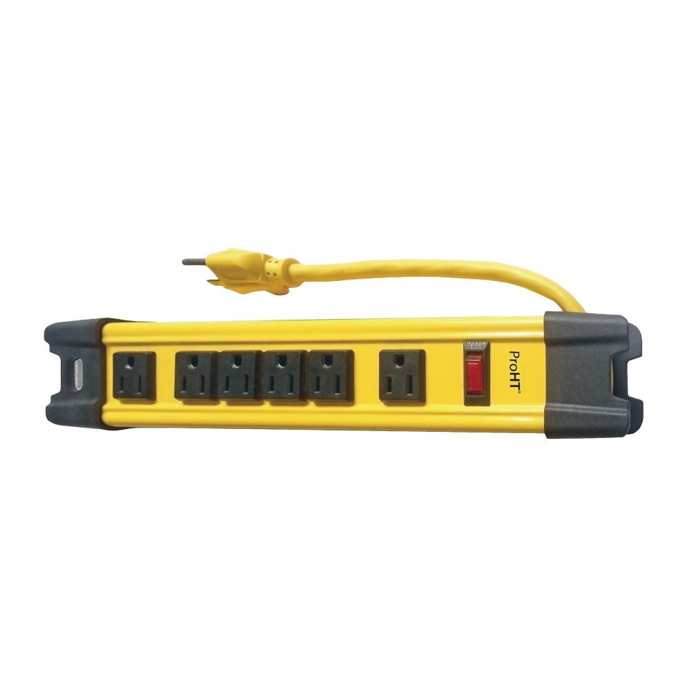 2' 6 Outlet Metal Power Strip 2066NV1S 
