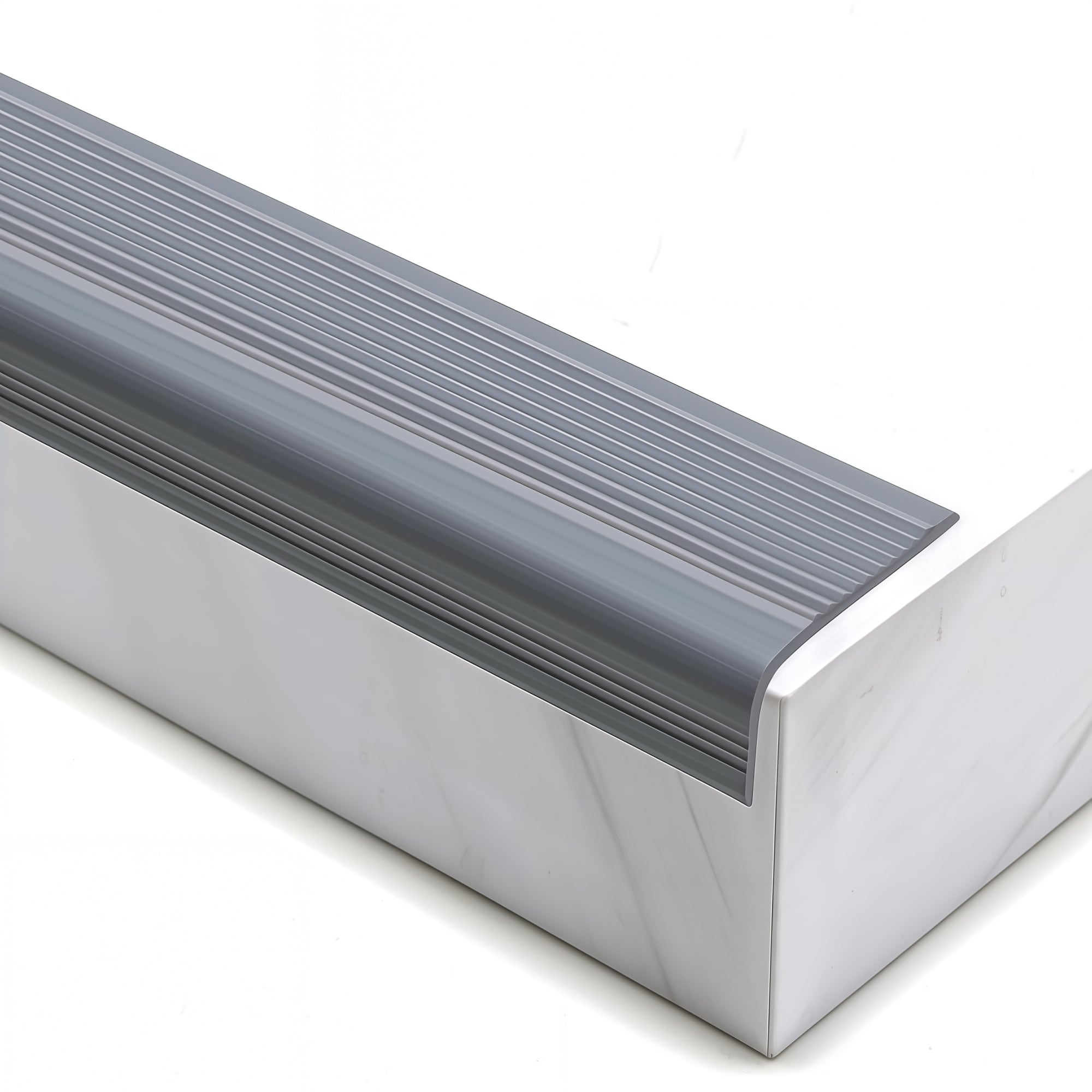 Numhew 16.4-ft Gray Vinyl Stair Nosing Self Adhesive Non Slip