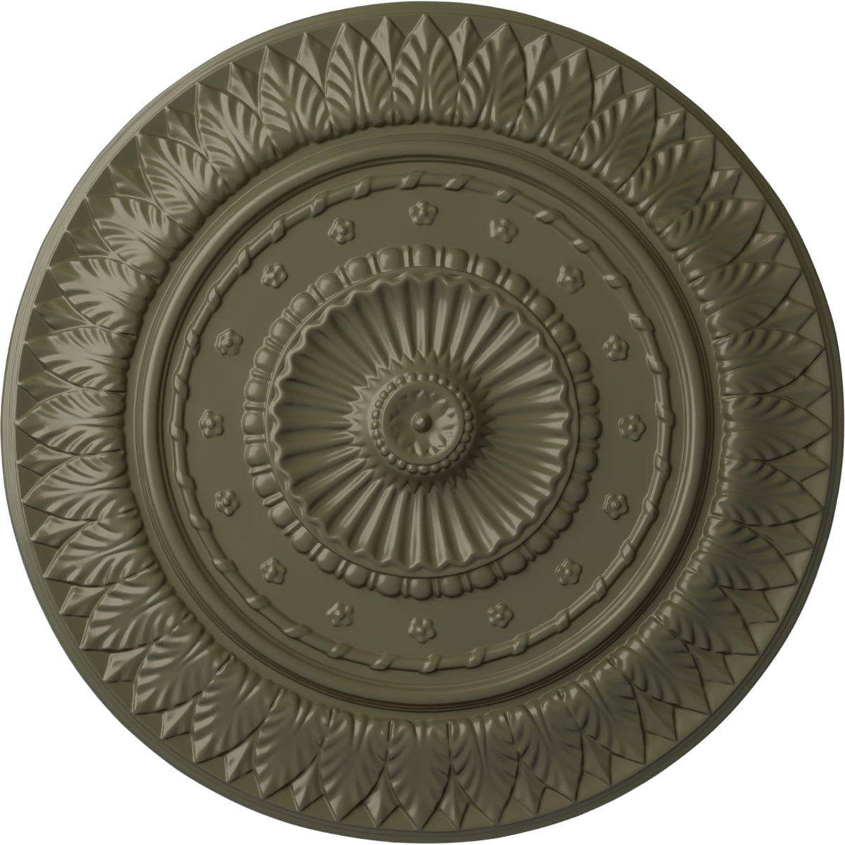 Ekena Millwork CM26CSPTF Christopher 26.625-in W x 26.625-in L Painted Turtle Polyurethane Whole Ceiling Medallion