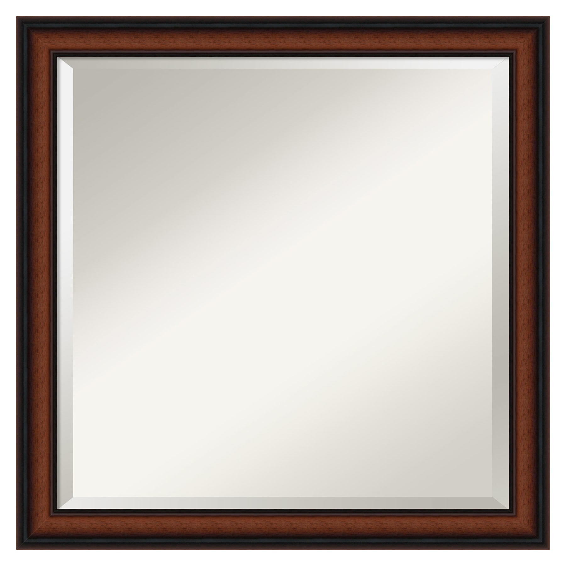 Amanti Art DSW4407170 Cyprus Walnut Frame 23.12-in x 23.12-in Bathroom Vanity Mirror (Walnut Brown,Cherry)