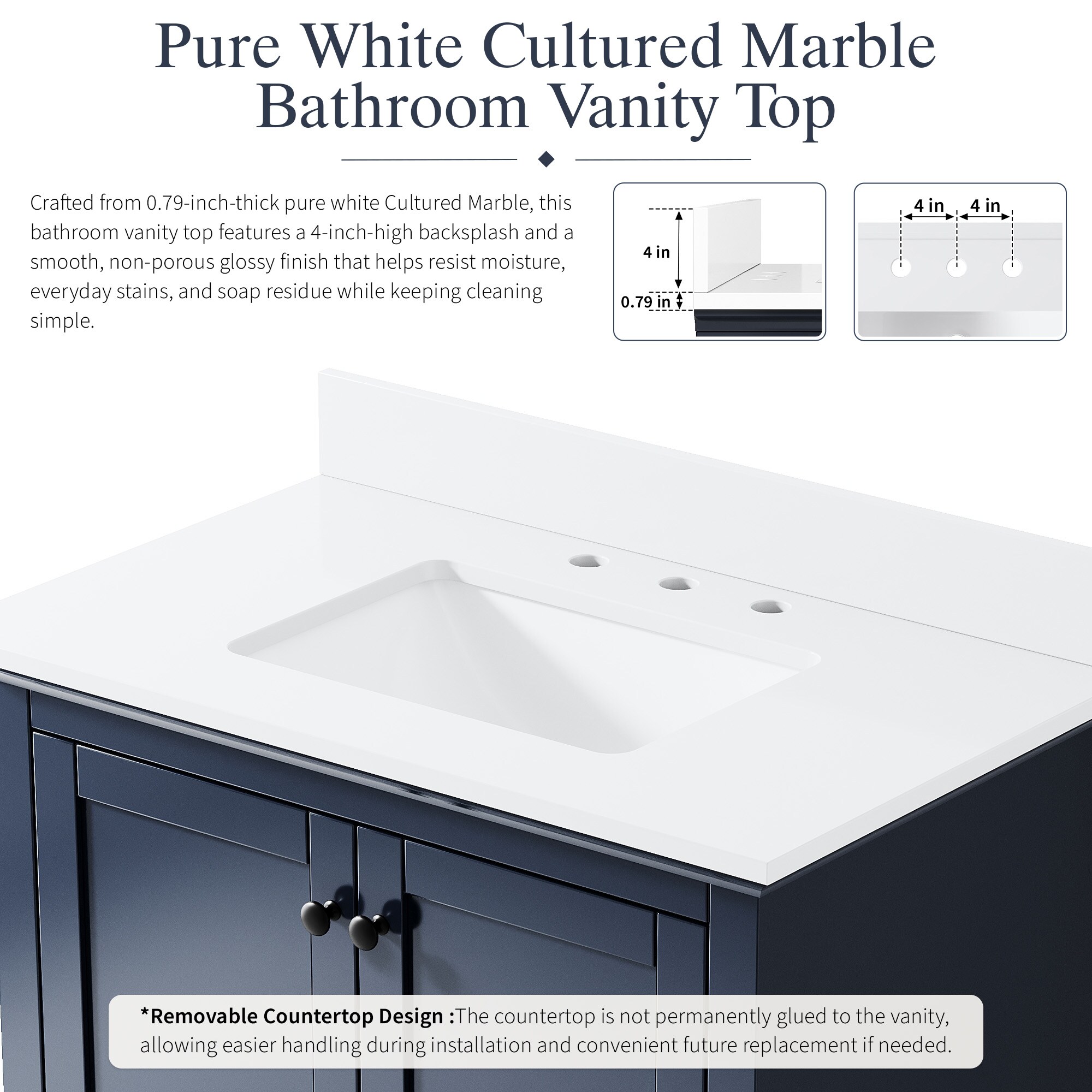 WELLFOR BCB1924GMG -WF Bath-Vanity-Combo - View #5