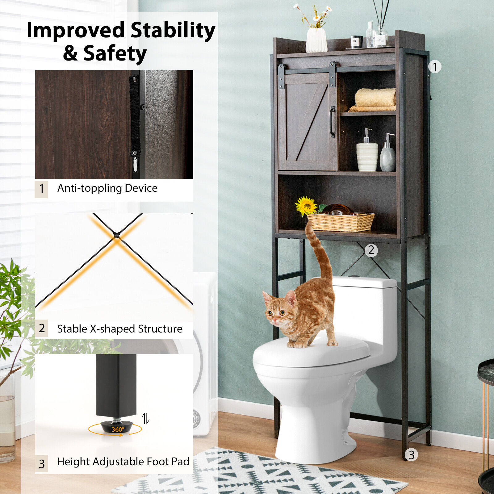 Forclover HYFE-7886BN Bathroom-Wall-Cabinets - View #6