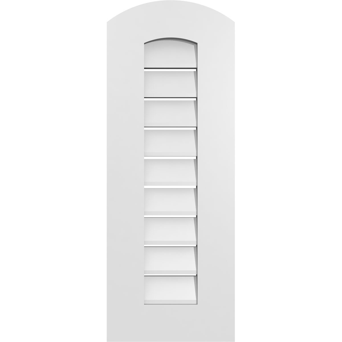 Ekena Millwork GVPAR12X3201SF 12-Inches x 32-Inches Off-white Round top PVC Gable Louver Vent