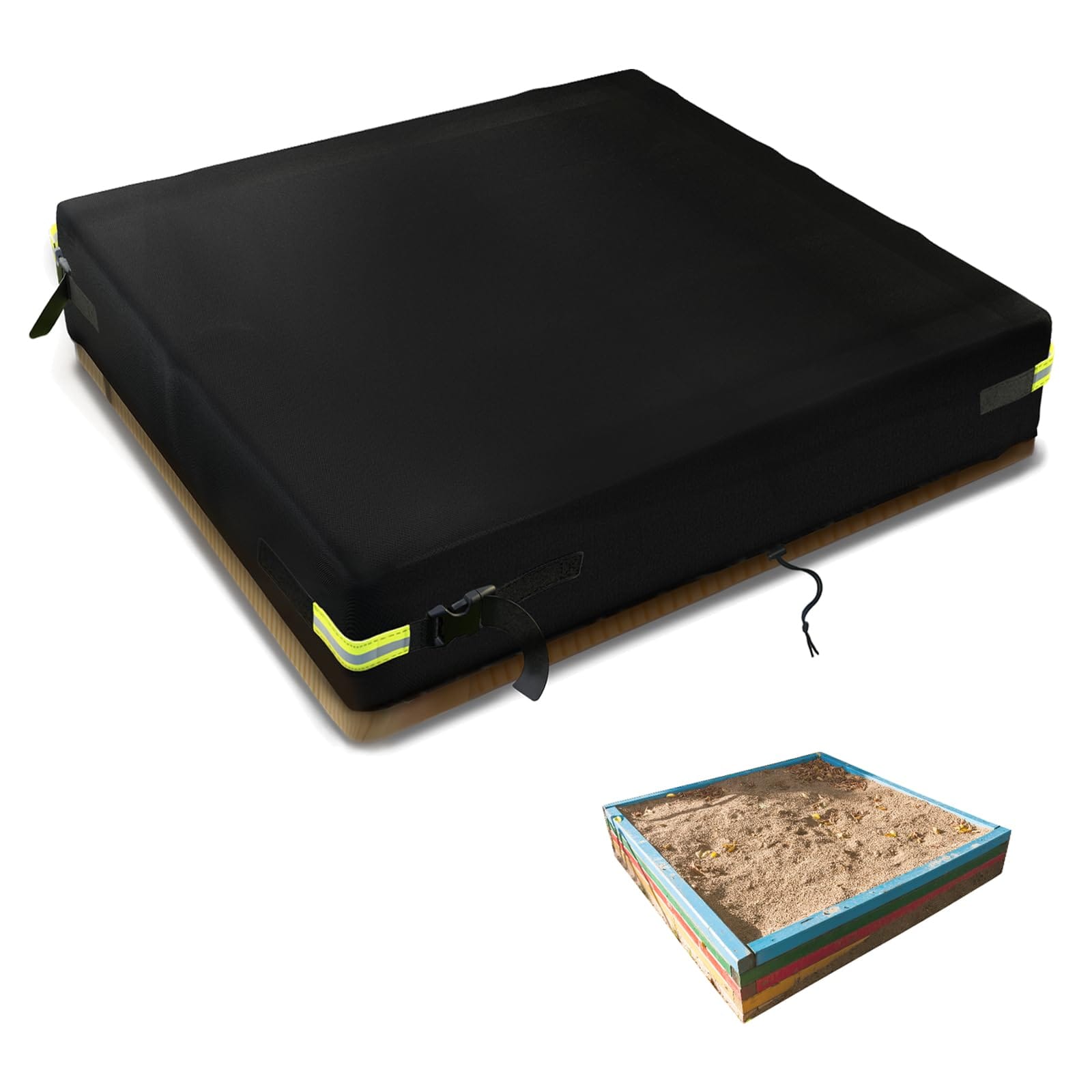 Vrbgify Square Sandbox Cover 600D Oxford Cloth PVC Coated Waterproof UV ...