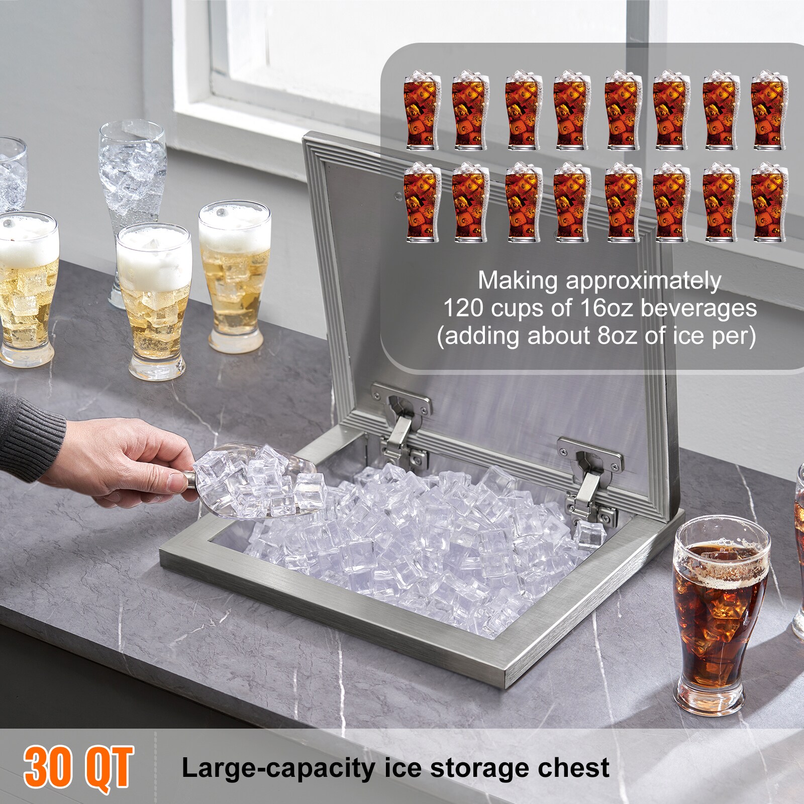 VEVOR SCQRSCBC14LX06211V0 Ice-Buckets - View #2