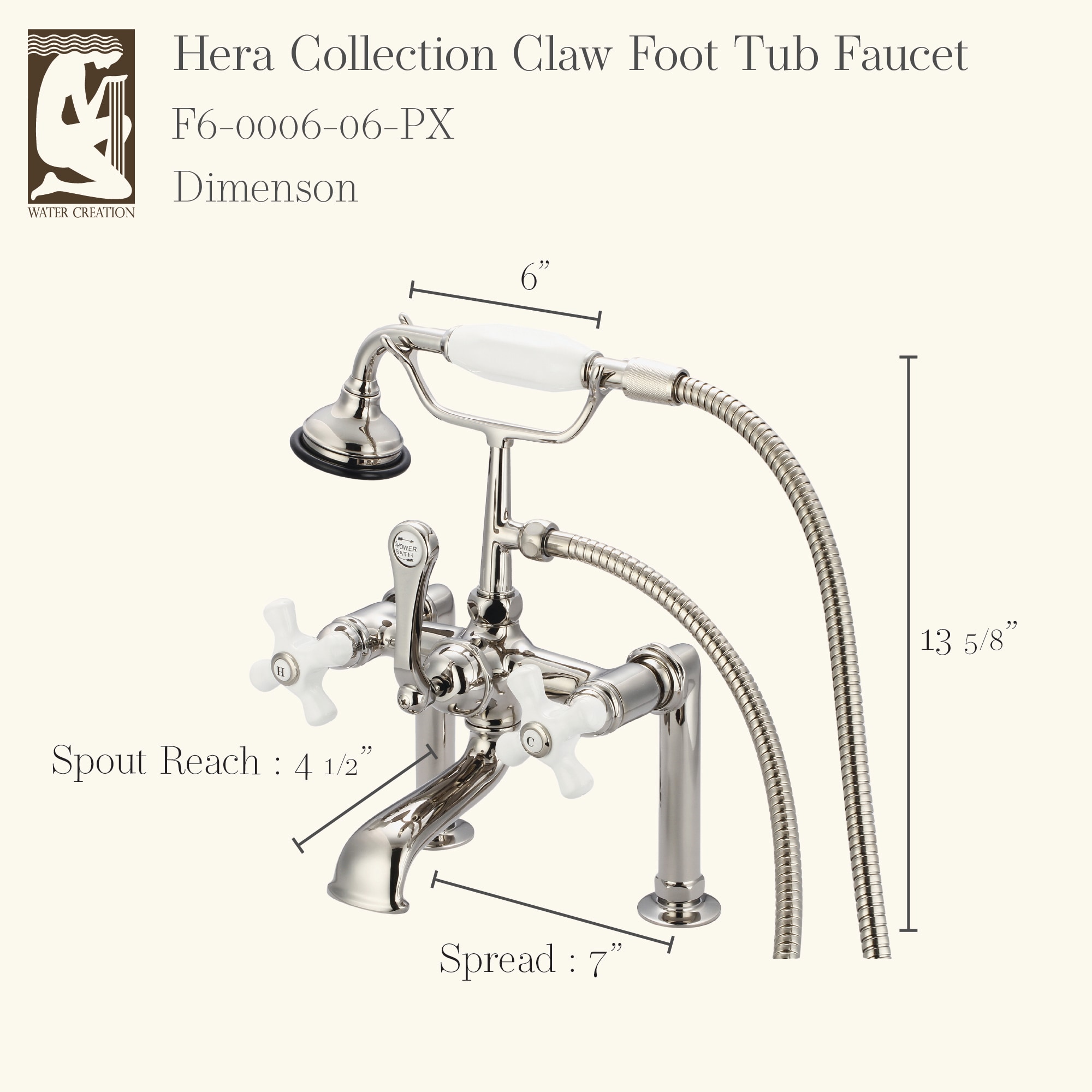 Water Creation F6-0006-05-PX Roman-Tub-Faucets - View #2