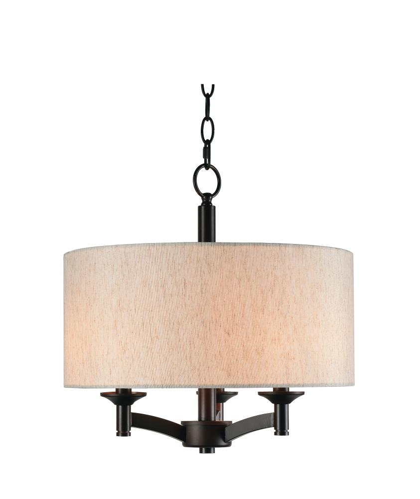 North Star Designs Cherokee 3-Light Bronze Transitional Drum Hanging ...