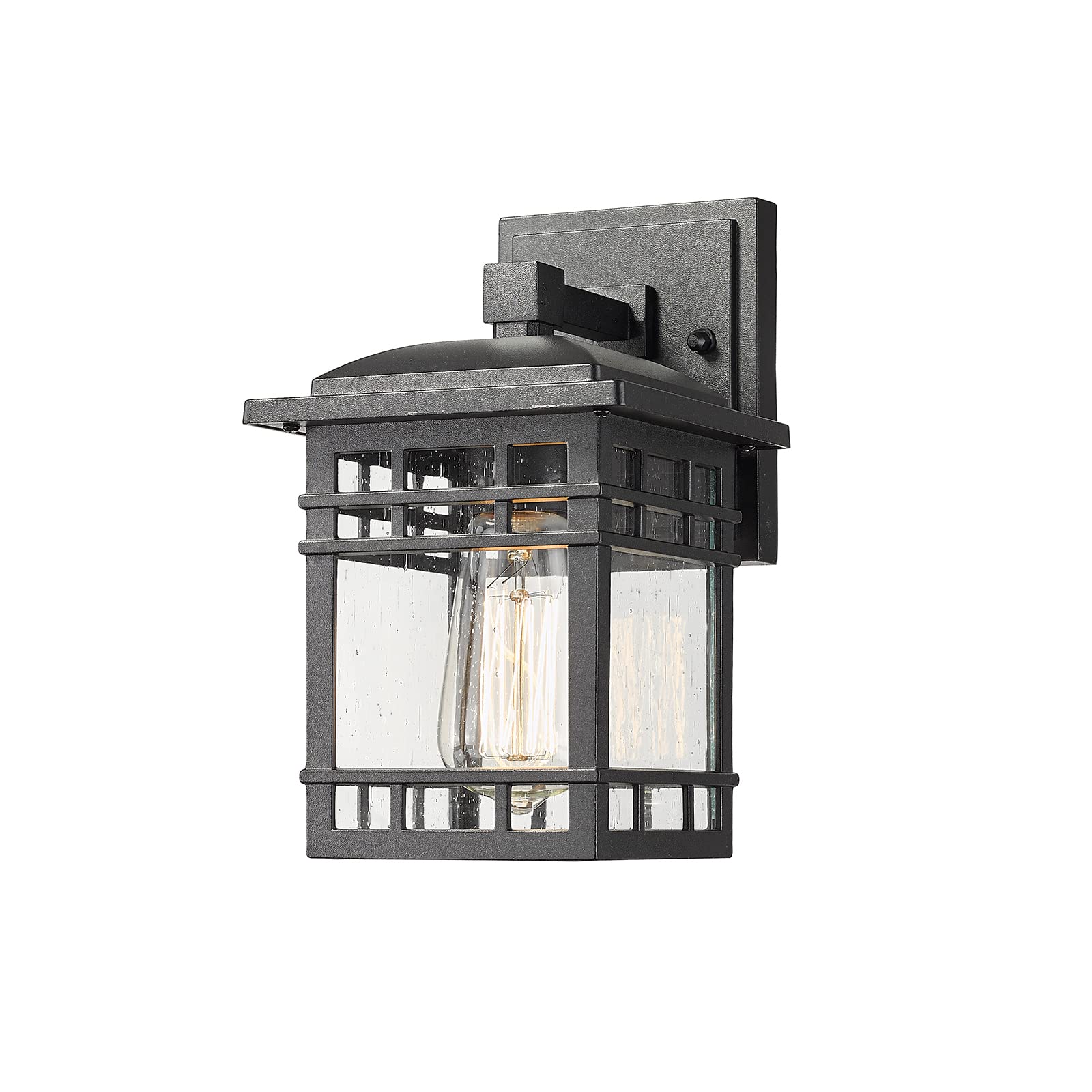 LTMATE LSXE228B BKDM 1 -Light 9.7-in H Matte Black Hardwired Outdoor Wall Light