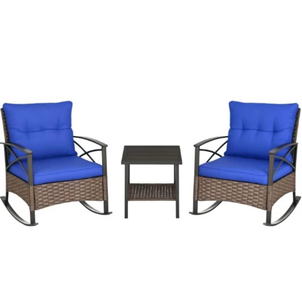 Coolbibila DEVIN-PATIO-DKBLUE Patio-Conversation-Sets - View #4