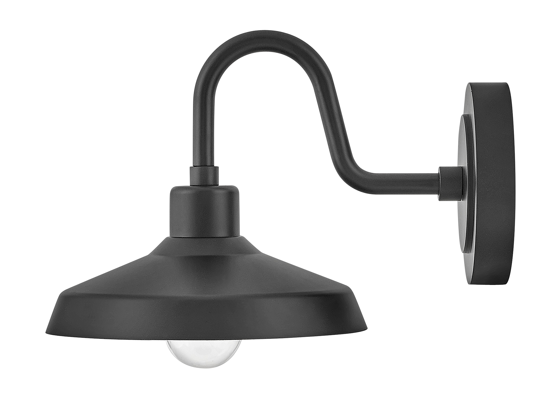 Hinkley 12076BK Forge 1 -Light 9-in H Satin Black Hardwired Outdoor Wall Light