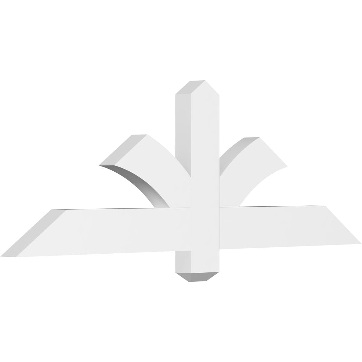 Ekena Millwork GBP048X16X0204RED00 Redmond White PVC Gable bracket