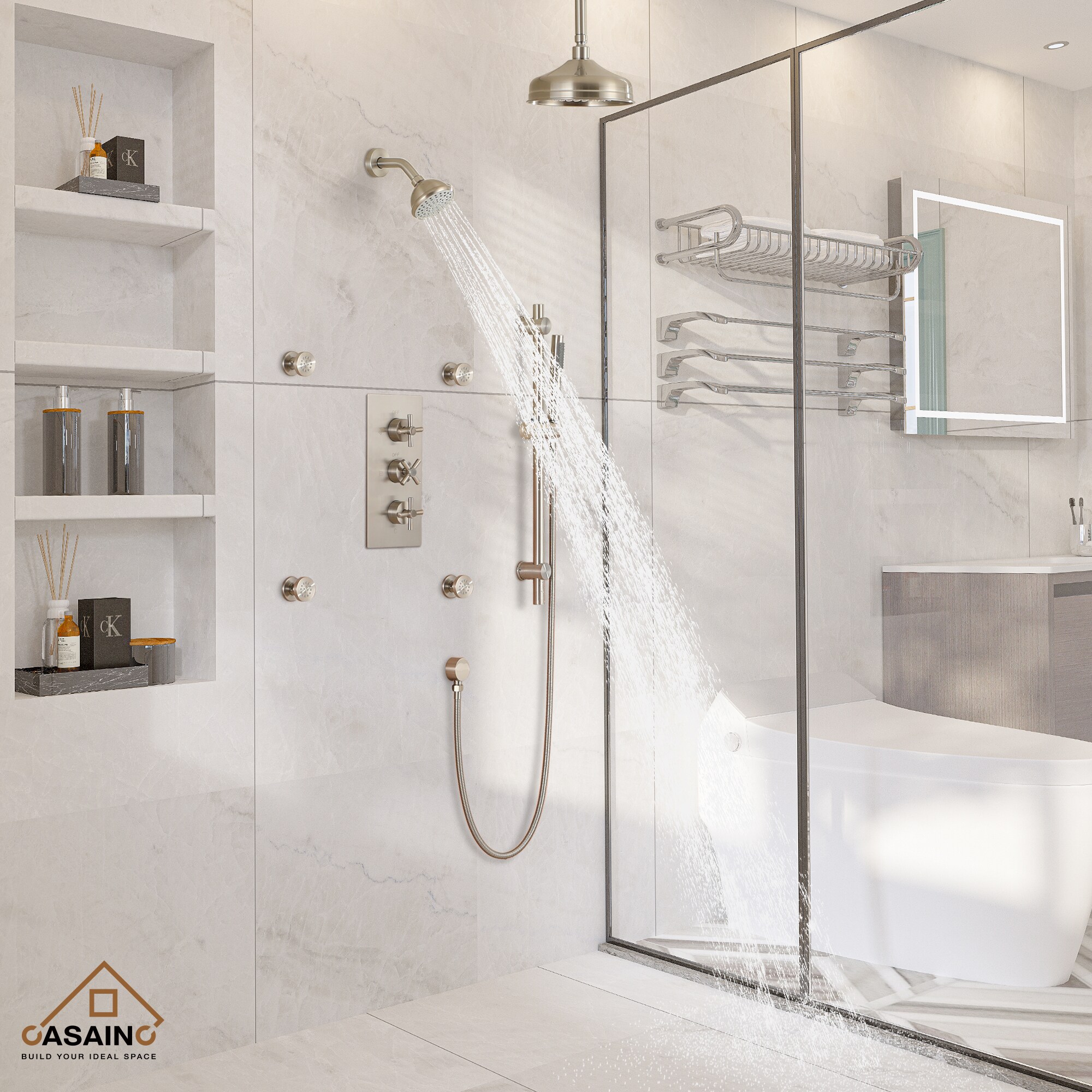 CASAINC WE-SS27MB Showerhead-Bar-Panels - View #2