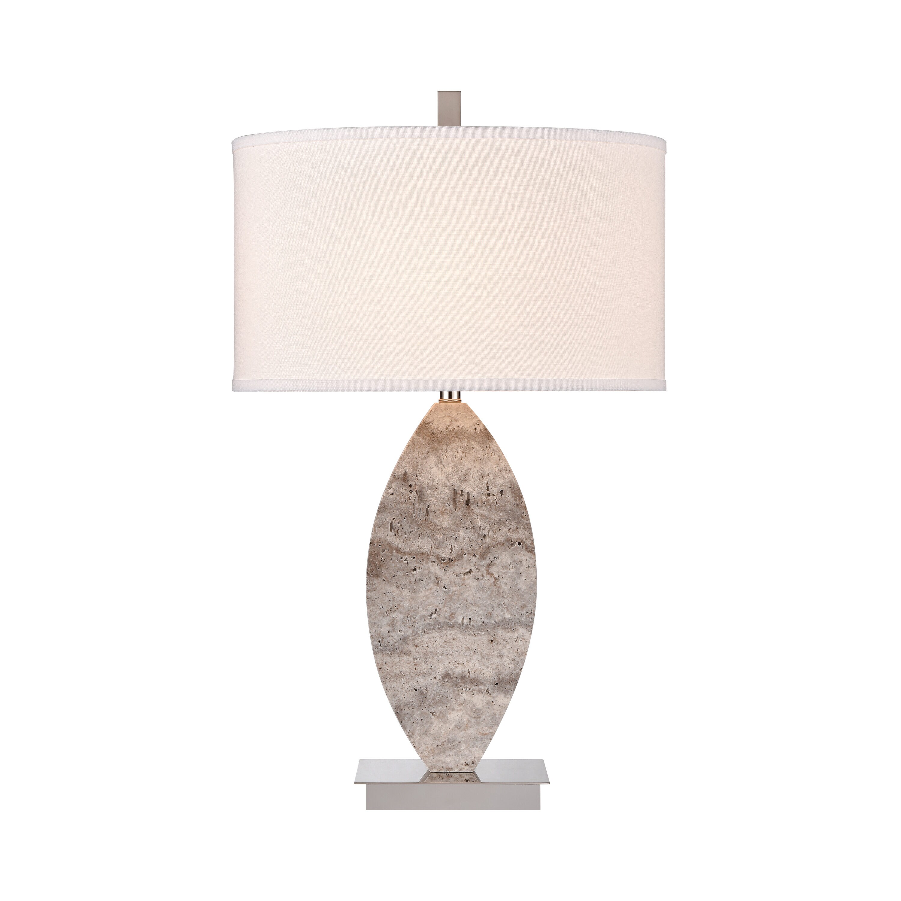 Avril 12-in Gray 3-way Table Lamp with Fabric Shade | - Westmore by ELK Lighting LW-202331066