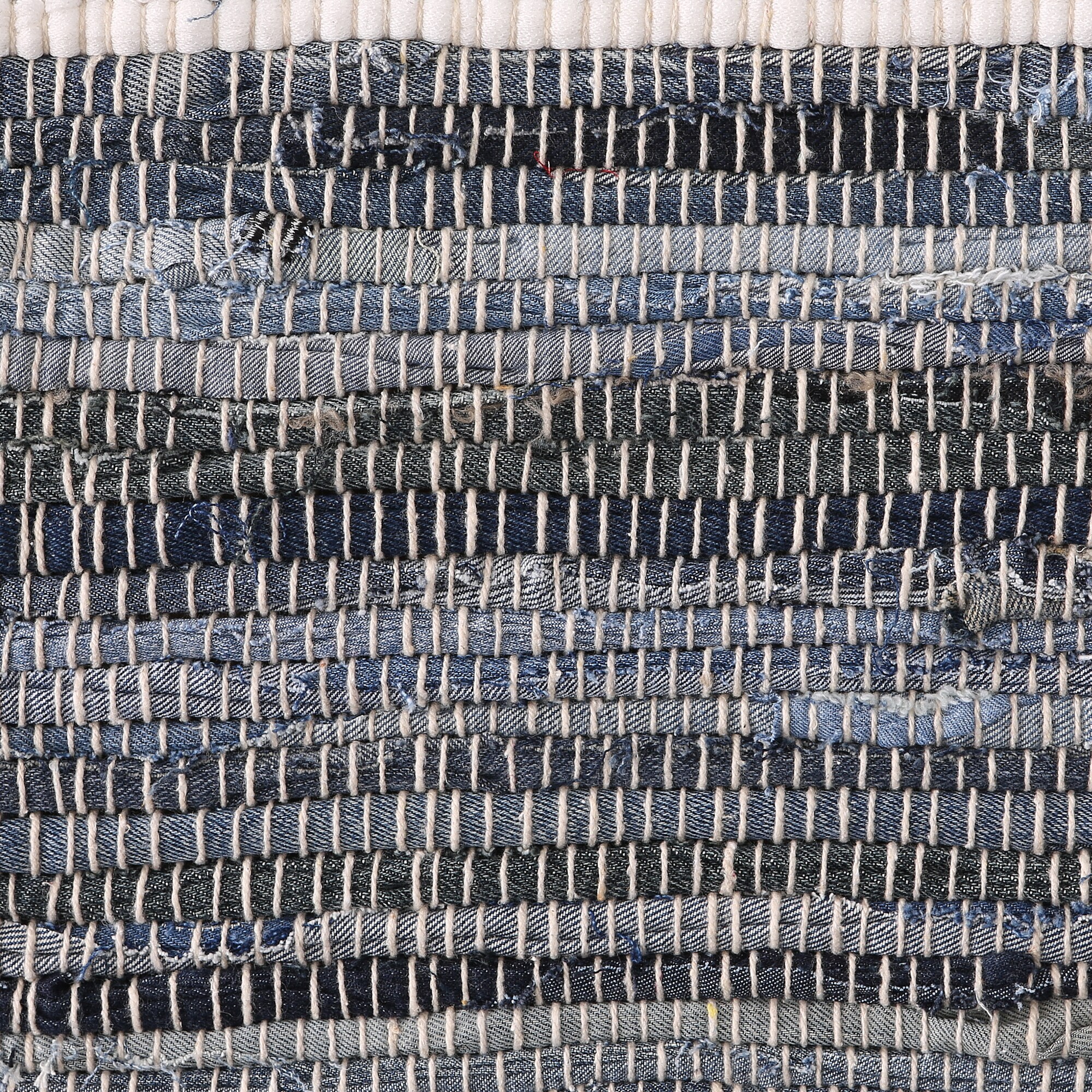 Handmade Multi Denim Tufted Cotton Rug 4' x 6'