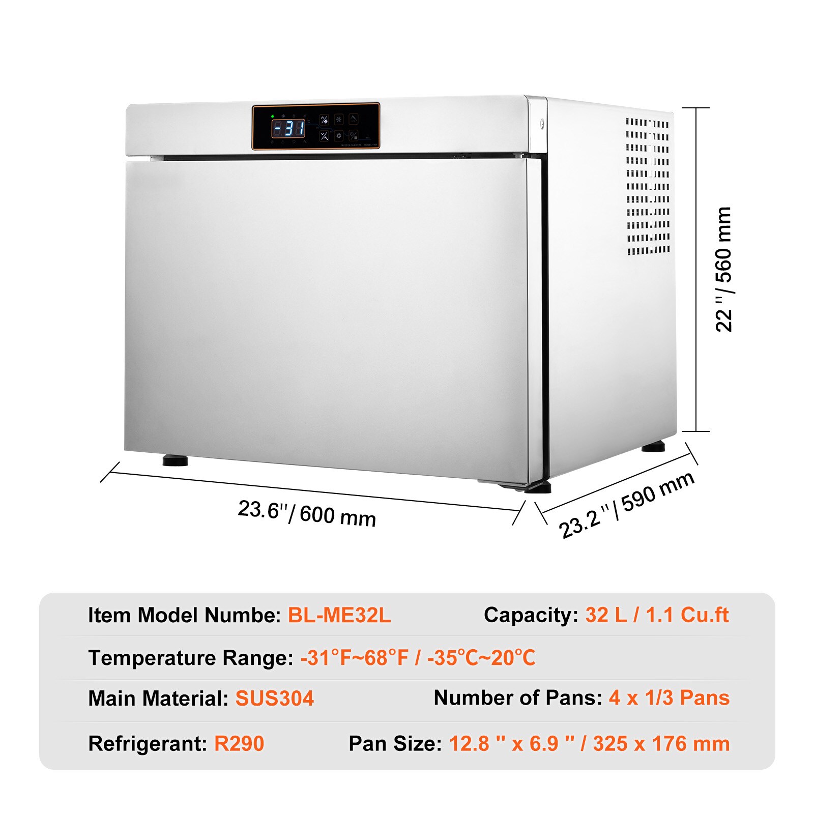 VEVOR FTSZBJFBFTJTB73H9V1 Commercial-Freezers - View #8