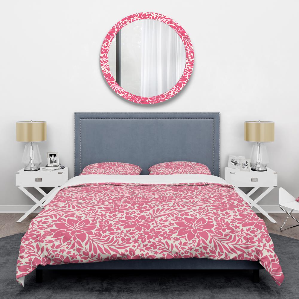 Designart BED24452-T 3 -Piece Pink Twin Duvet cover Set