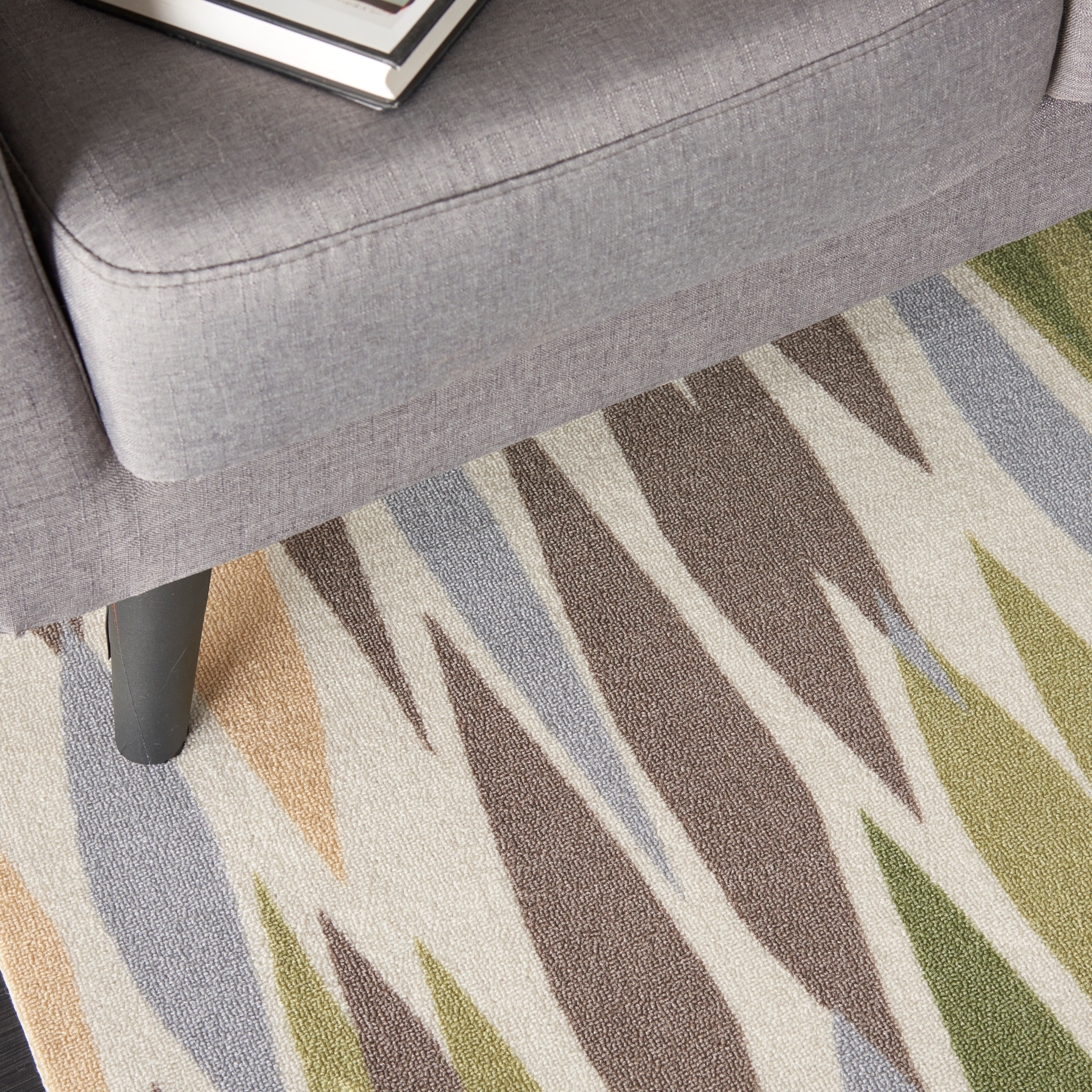 Violet Rectangular Synthetic Reversible Outdoor Area Rug
