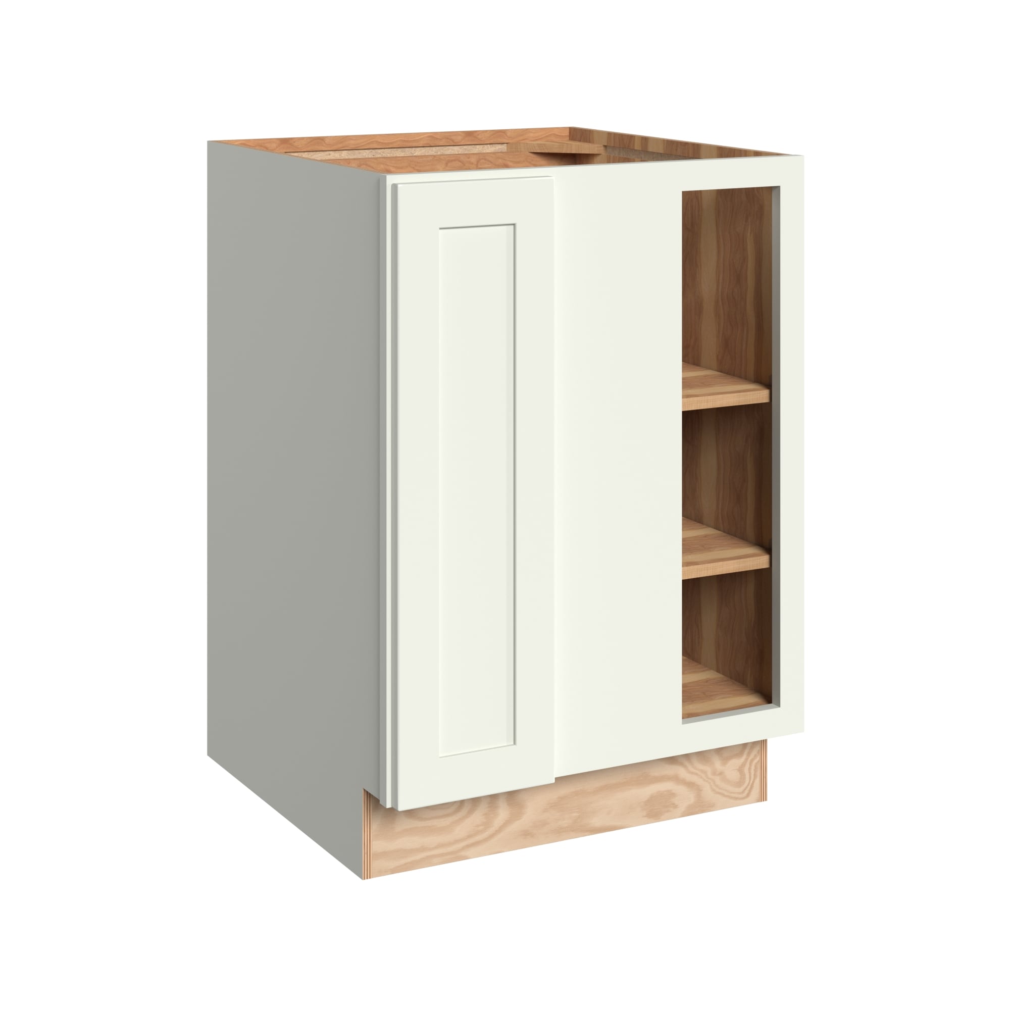 KraftMaid Momentum BBCU36G71 Deveron 36-in W x 34.5-in H x 24-in D Dove White Blind Corner base Fully assembled Plywood Cabinet (Recessed Panel Shaker)