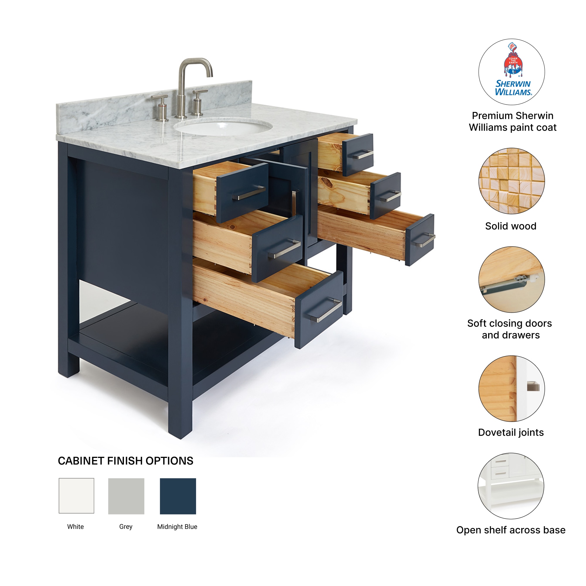 ARIEL S043SCW2OVOMNB Bath-Vanity-Combo - View #4