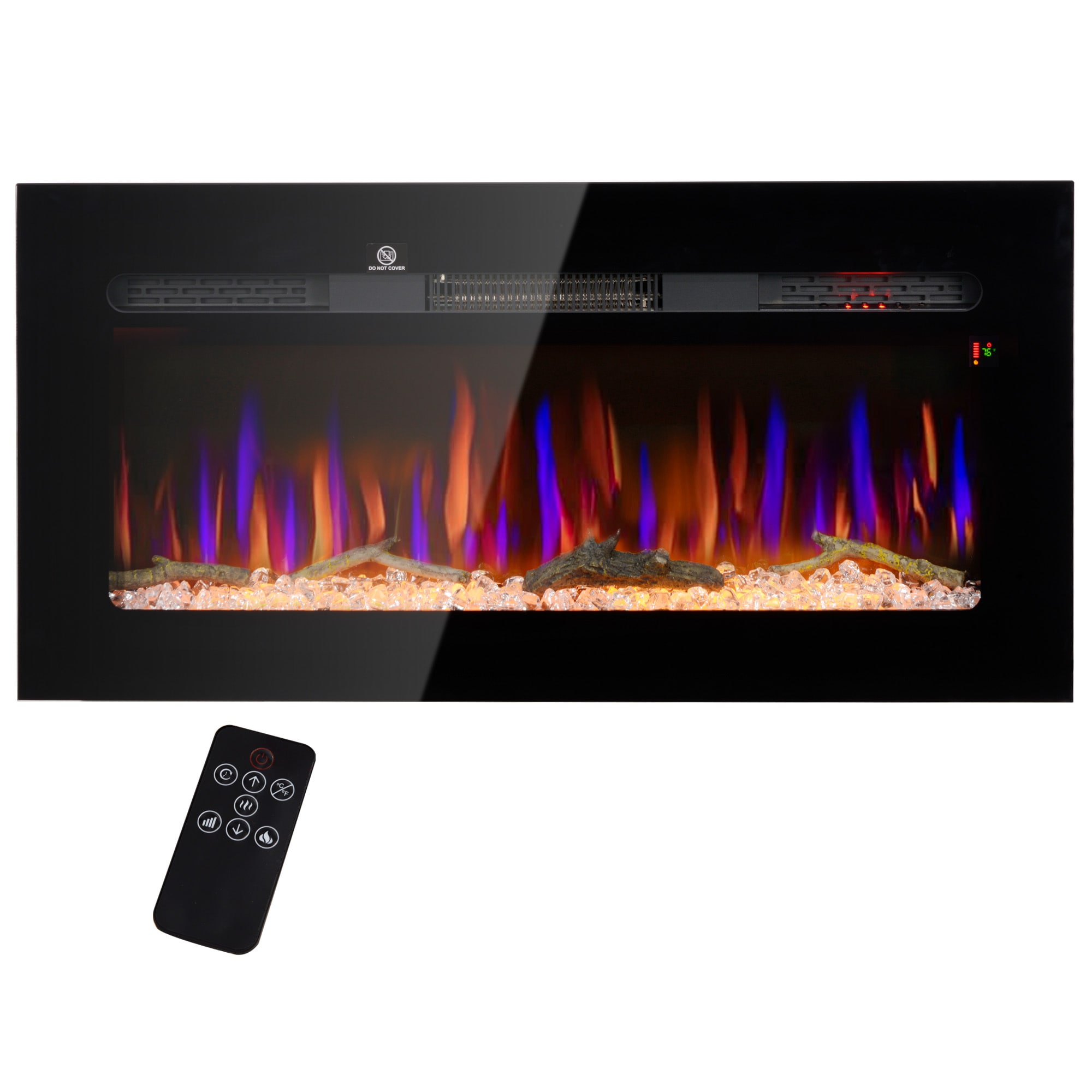 Clihome CL-EF30M 40-Inches W Black Wall mount LED Wall-mount Electric Fireplace with Remote Control Included