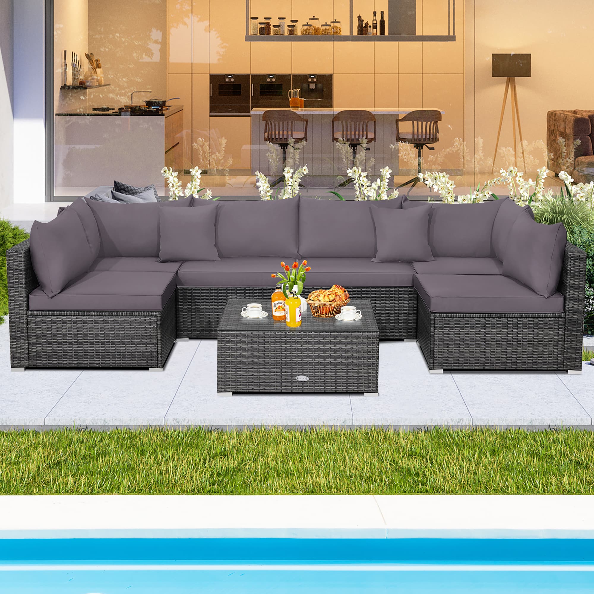 Costway HW70439GR+ Patio-Conversation-Sets - View #6