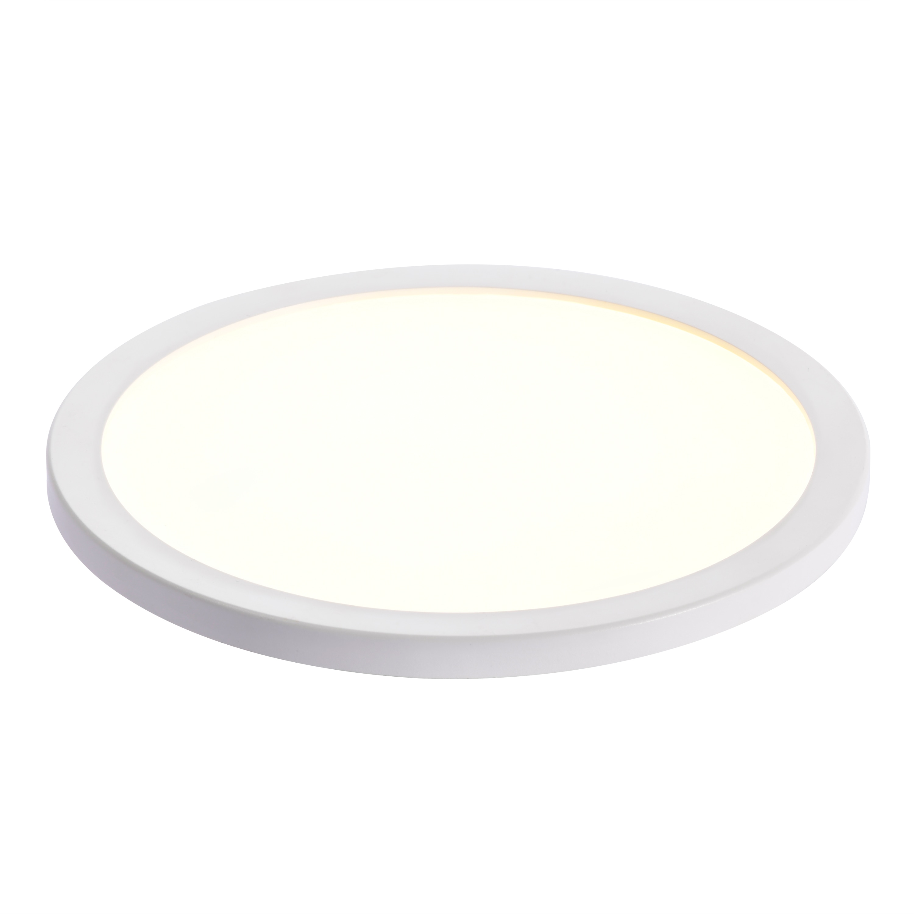 Edvivi Y04212-24MW 1 -Light 12-in White Integrated LED Flush Mount Light
