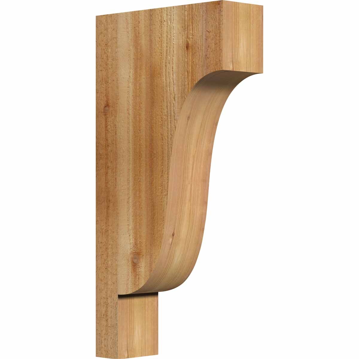 Ekena Millwork COR04X12X24NEW00RWR 4-in x 12-in x 24-in Newport Unfinished Western red cedar Wood Paintable/Stainable Corbel
