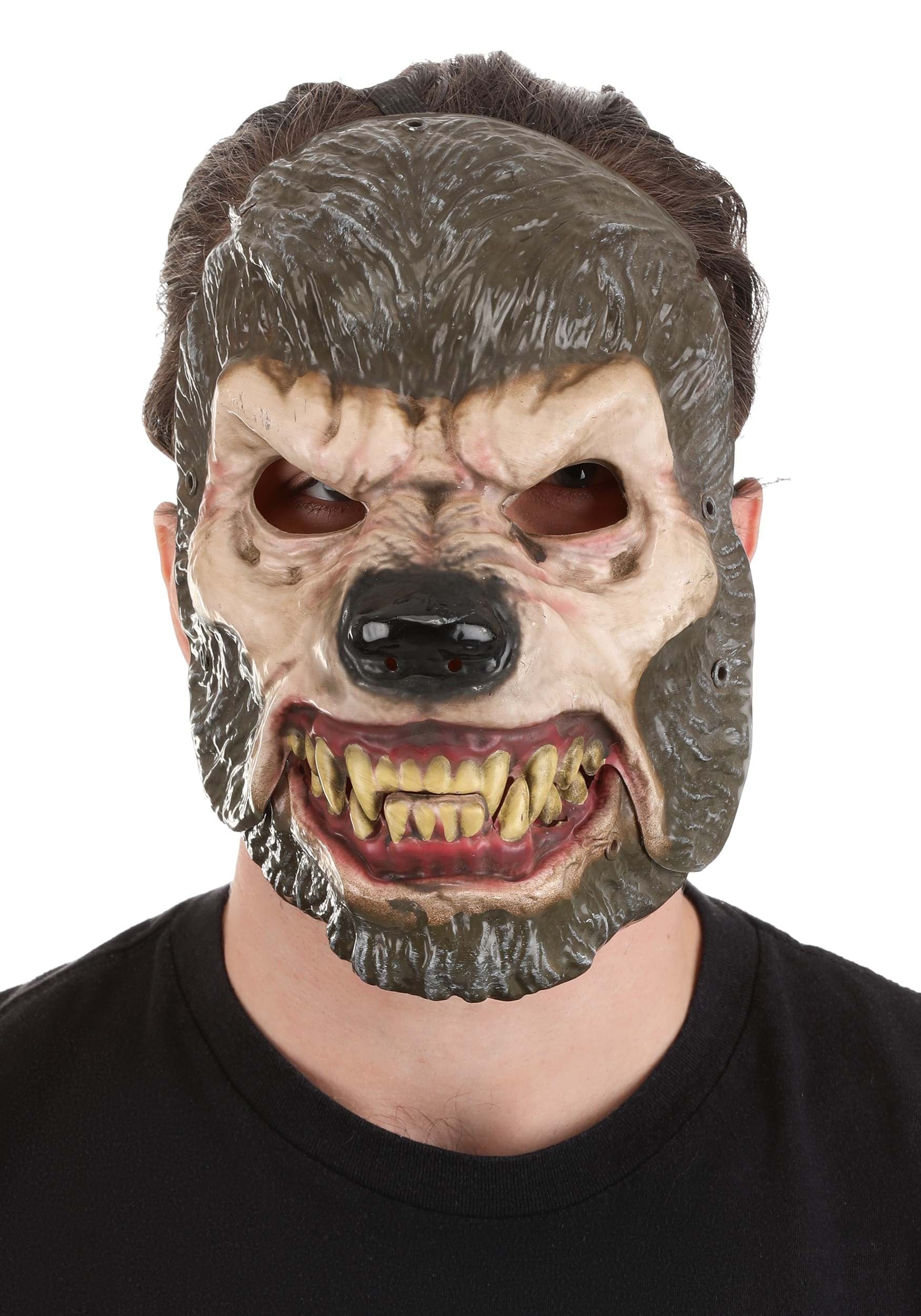 HalloweenCostumes.com FUN4240-ST FUN Costumes Jabbering Jaw Wolfman Adult Mask Standard