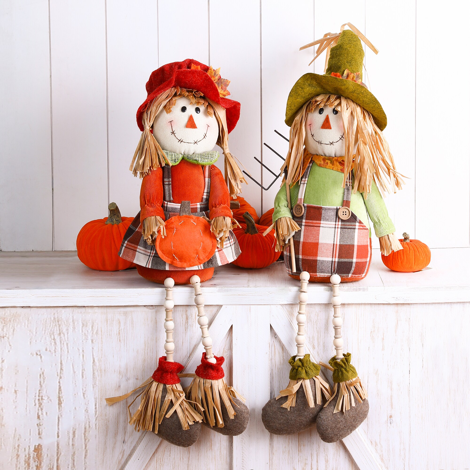 Glitzhome 36-in Scarecrow Tabletop Decoration (2-Pack) in the Fall